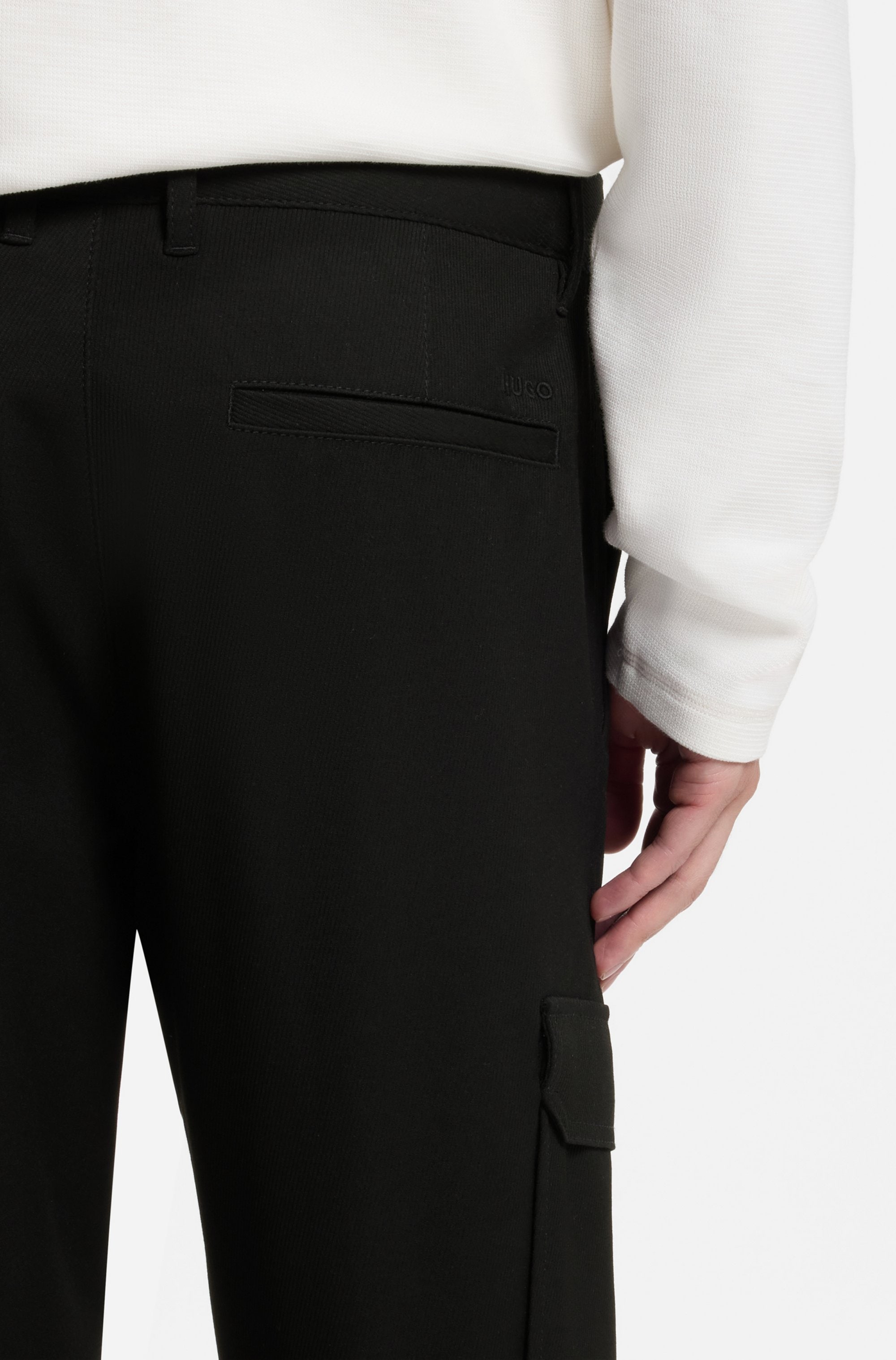 HUGO Cargohose »Glavin«  Slim Fit, tapered leg, Bundfalten vorne