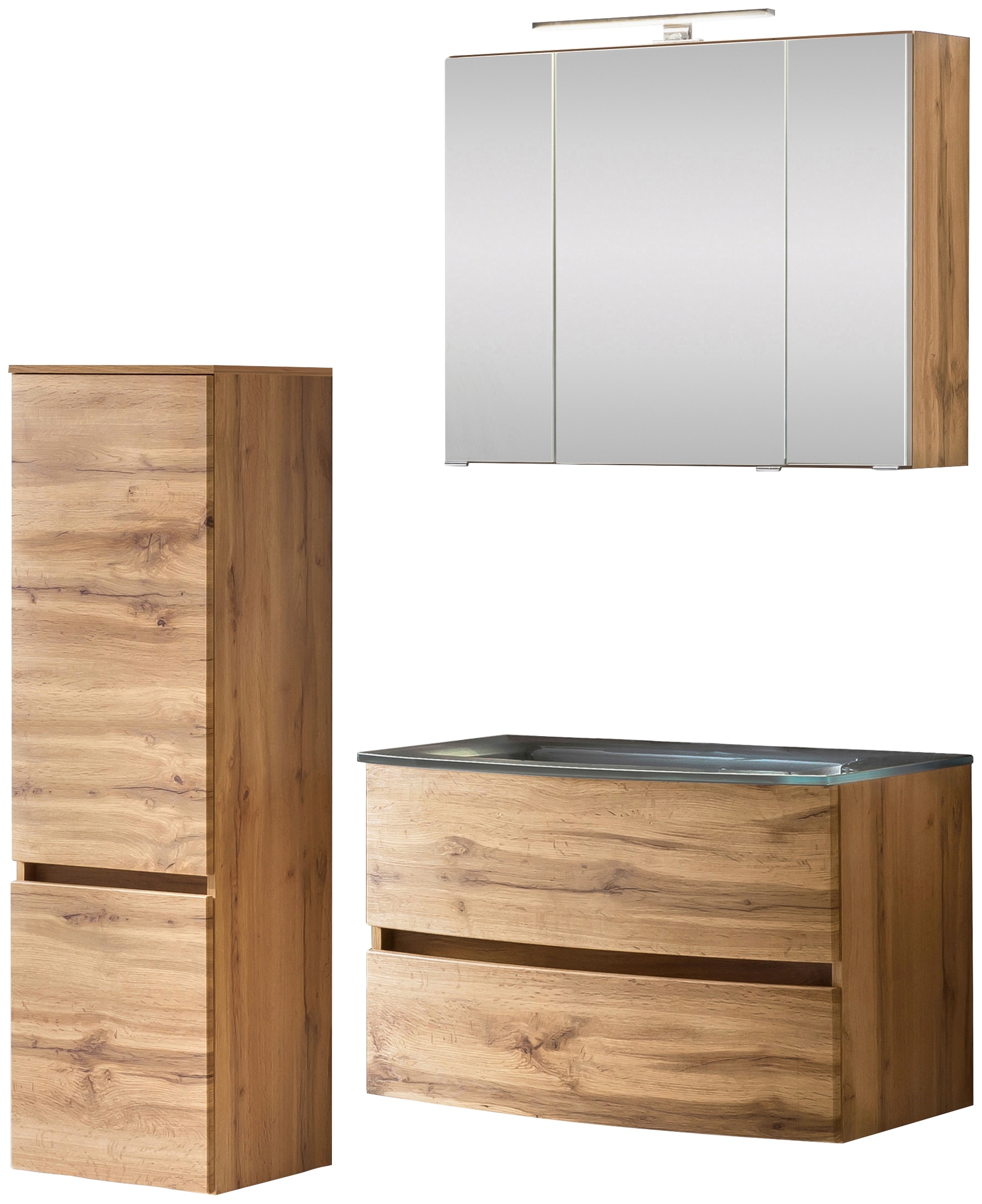 welltime Badezimmer-Set »Kaunas« Set, 3 Stk. tlg. günstig online kaufen