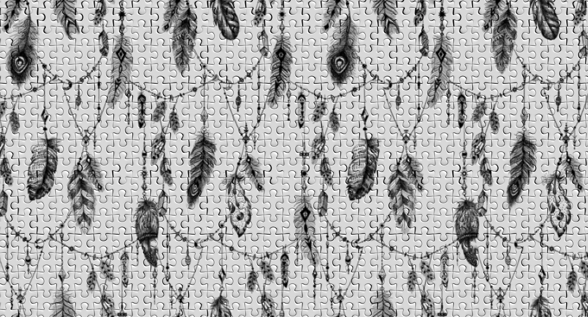 Architects Paper Fototapete »Atelier 47 Feather Puzzle 3« mehrfarbig glatt günstig online kaufen