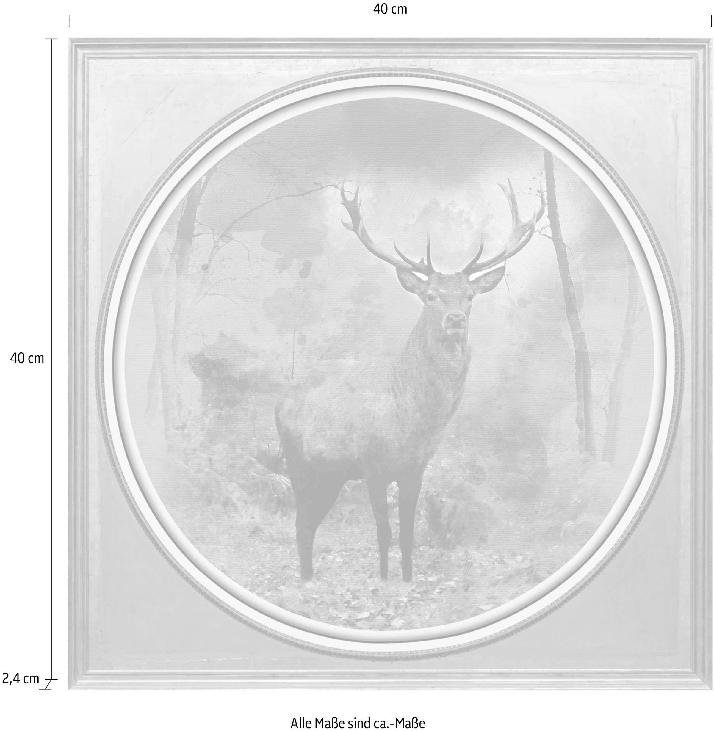 queence Acrylglasbild »Hirsch«, Hirsch-Wildtiere-Gemälde-Kunst-Hirschbilder-Hirsche-Wald-Waldbilder, Fine Art-Print in Galeriequalität