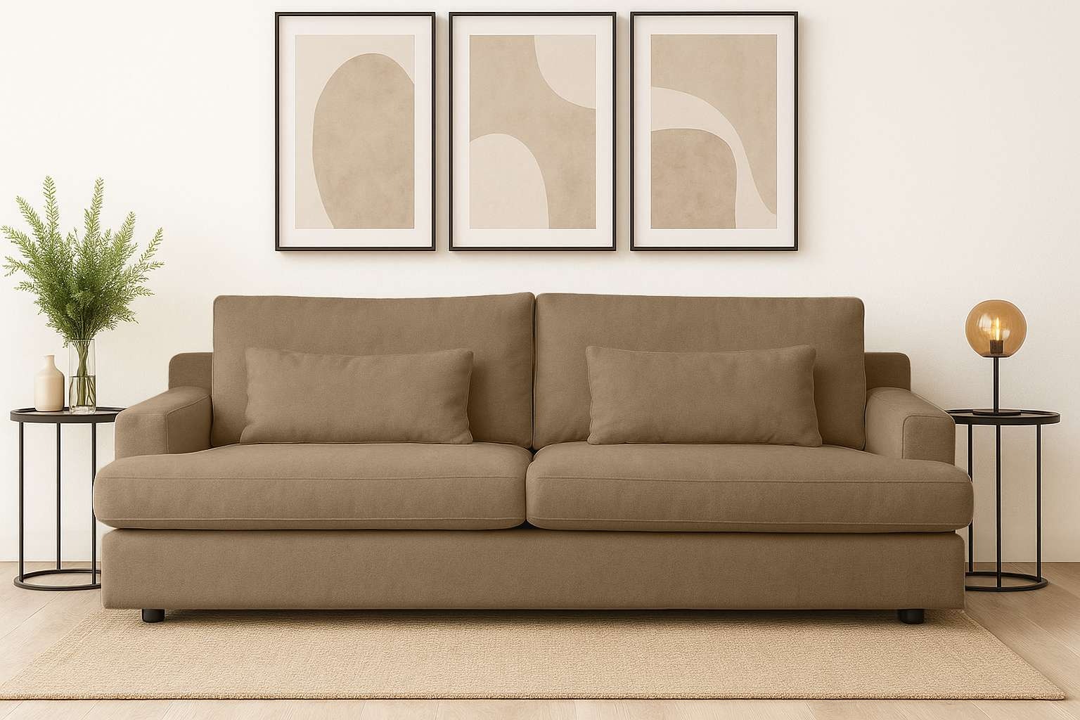 Home affaire Big-Sofa »Evelle 3 Sitzer Maxi« 237 cm, tiefe Sitzfläche, Loun günstig online kaufen