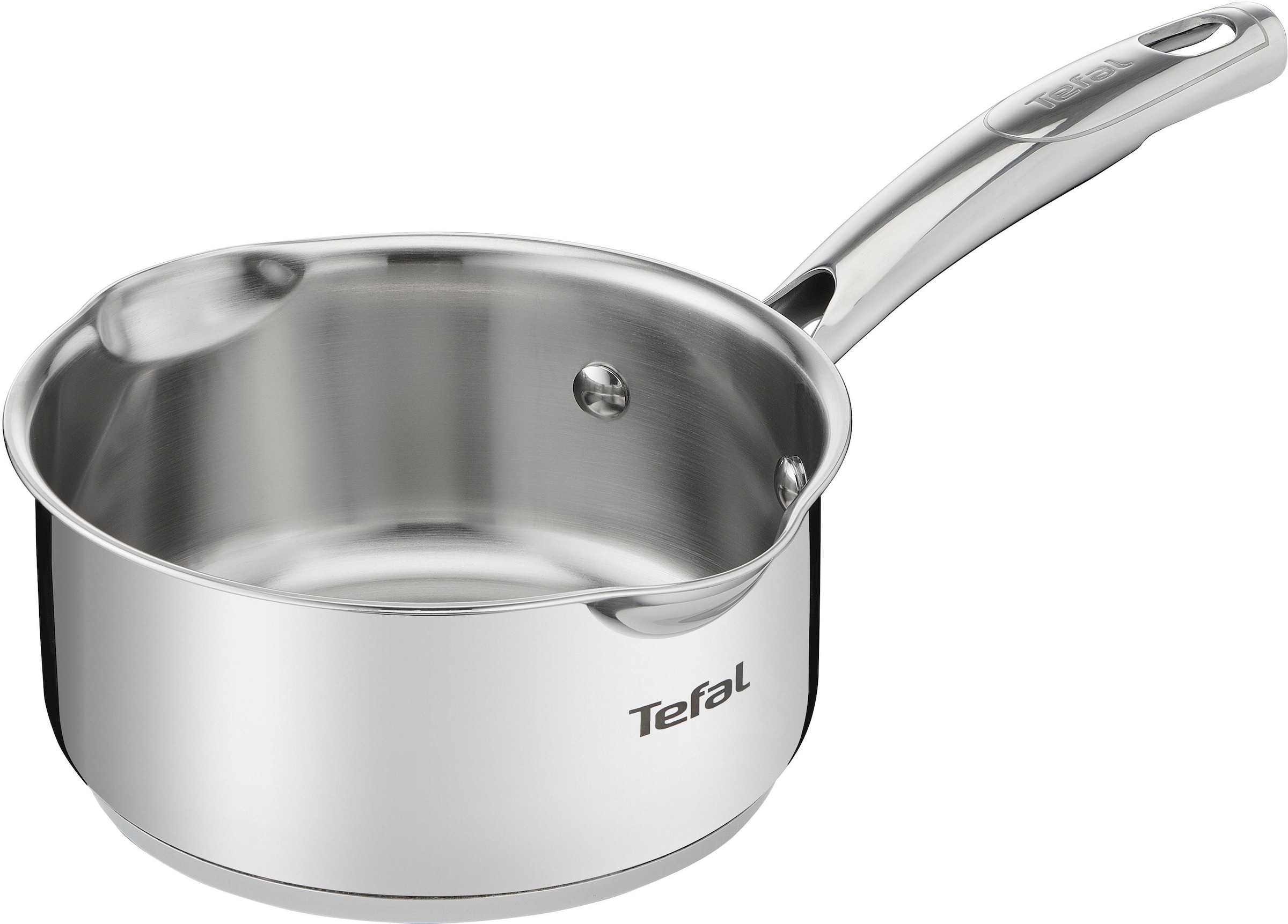Tefal Topf-Set »G719S7_K2323S74 Duetto+ Ice Force«, Edelstahl, (Set, 10 tlg., Kasserolle 16 cm, Töpfe mit Deckel 16/20/24 cm), rostfreier Edelstahl, Deckel m. Abgießfunktion, inkl. 3tlg. Messer-Set