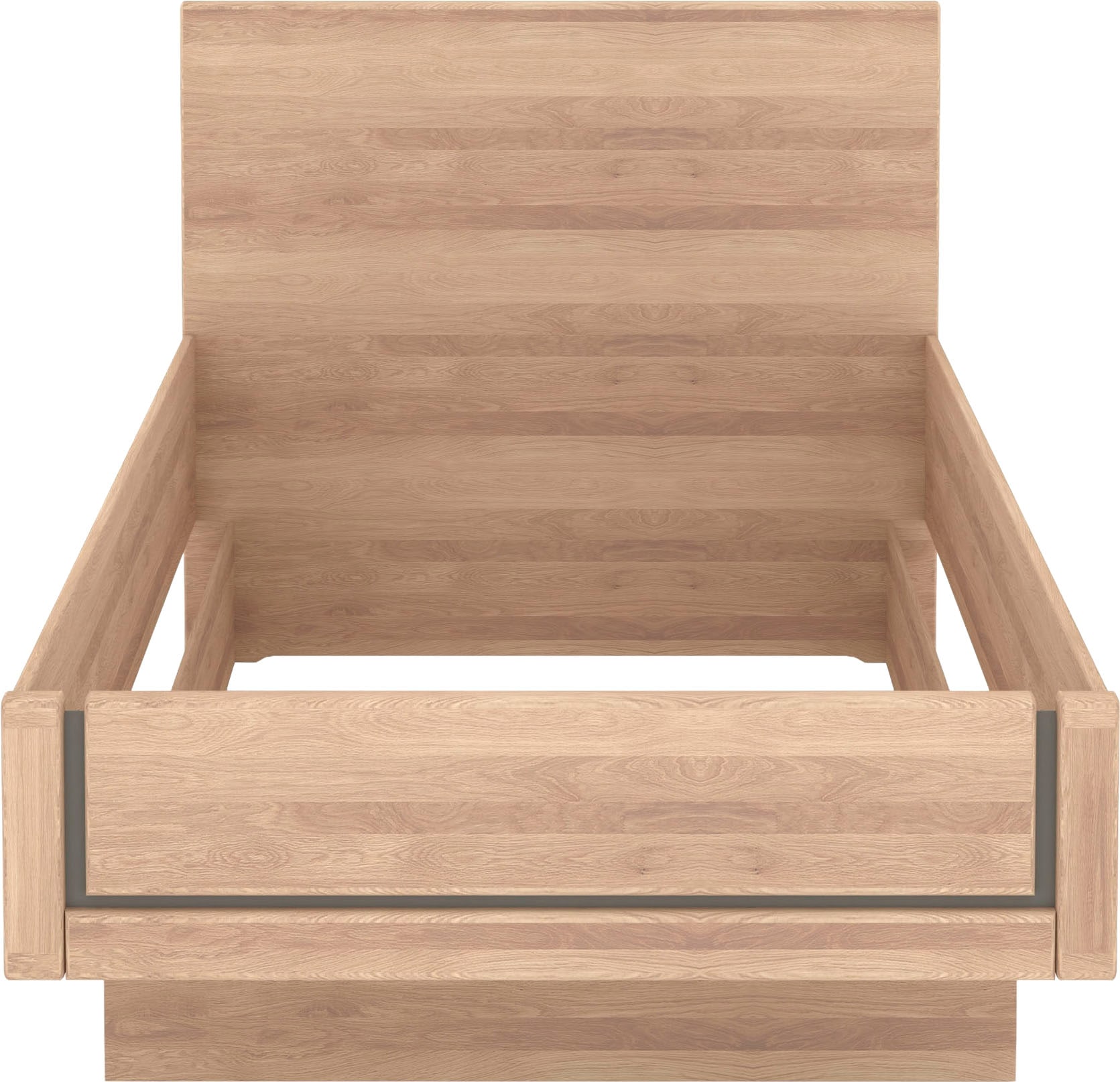 Musterring Holzbett »Sorrent, Bettgestell, Bettrahmen, teilmassiv Eiche«, (MADE IN GERMANY), Eiche teilmassiv, Liegehöhenverstellung, in schwebender Optik