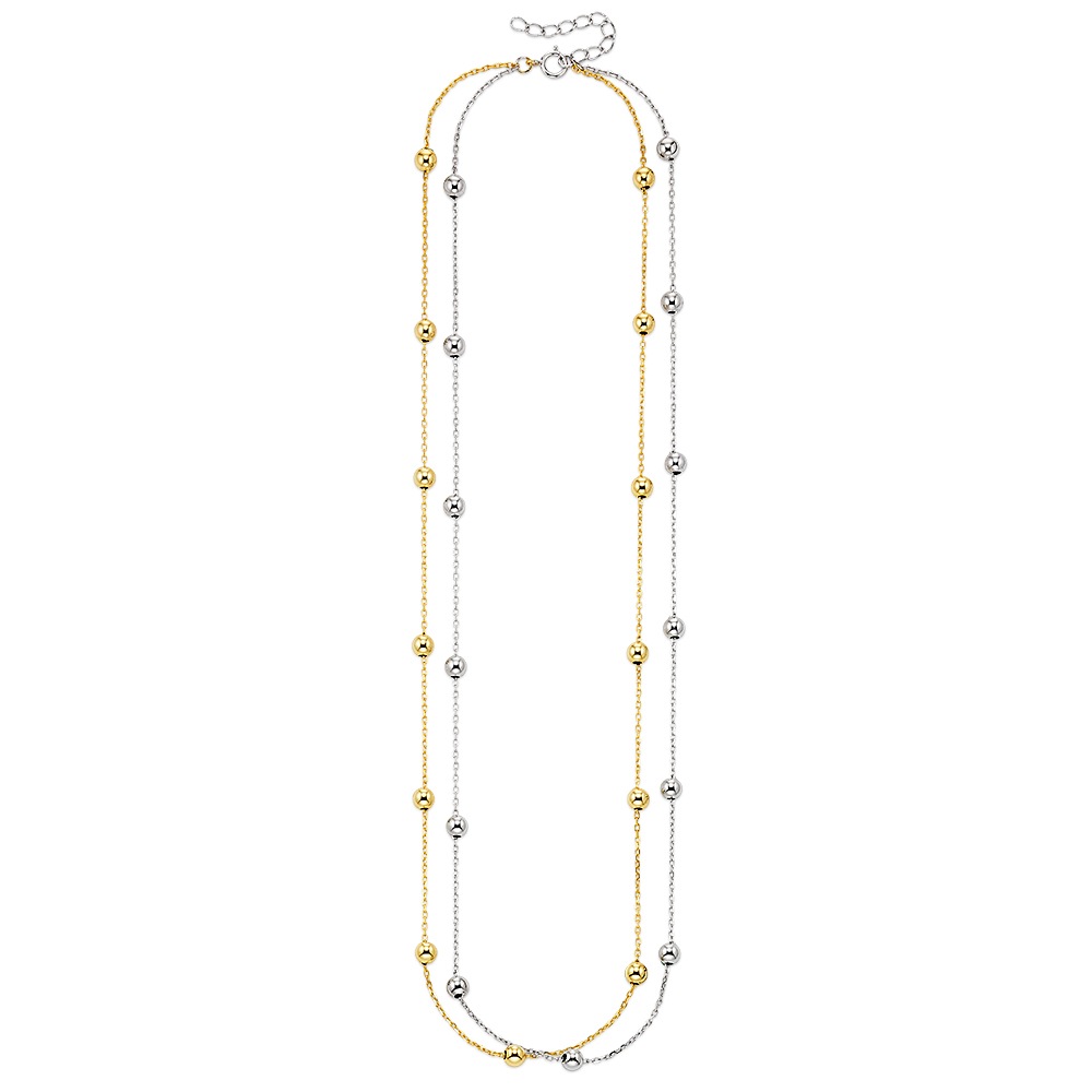 Aniston JEWELRY & WATCHES Kette ohne Anhänger »Schmuck, Geschenk, Silberkette Bicolor mit Kugeln«