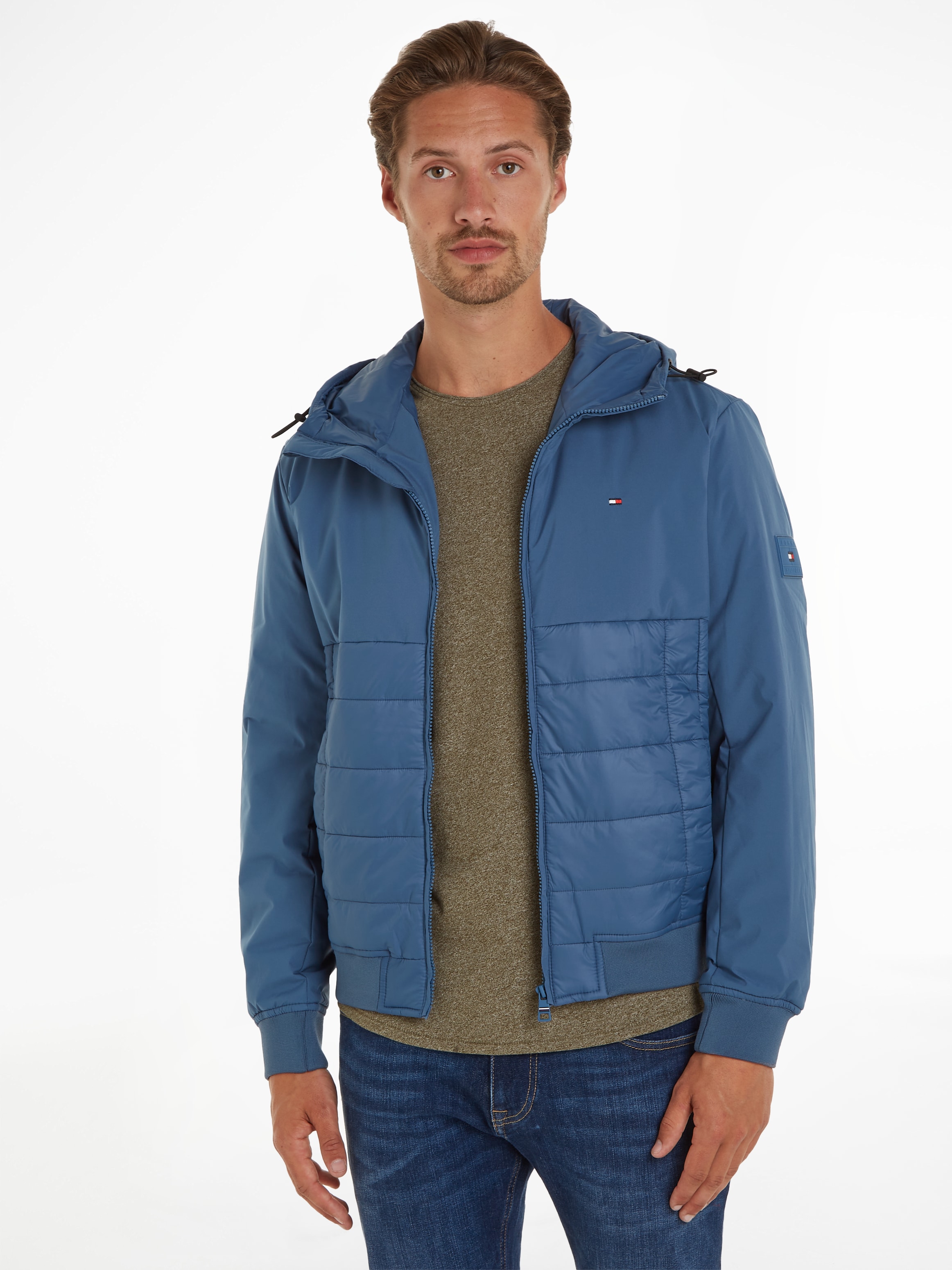Tommy Hilfiger Steppjacke »CL MIX MEDIA HOODED JACKET«, mit Kapuze