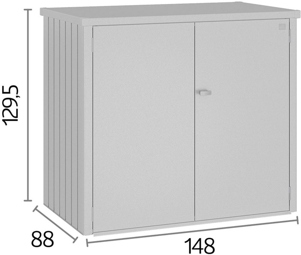 Biohort Mülltonnenbox »ALEX DUO, verschiedene Farben« 147x88x129 cm, Doppel-Mülltonnenboxaus Metall