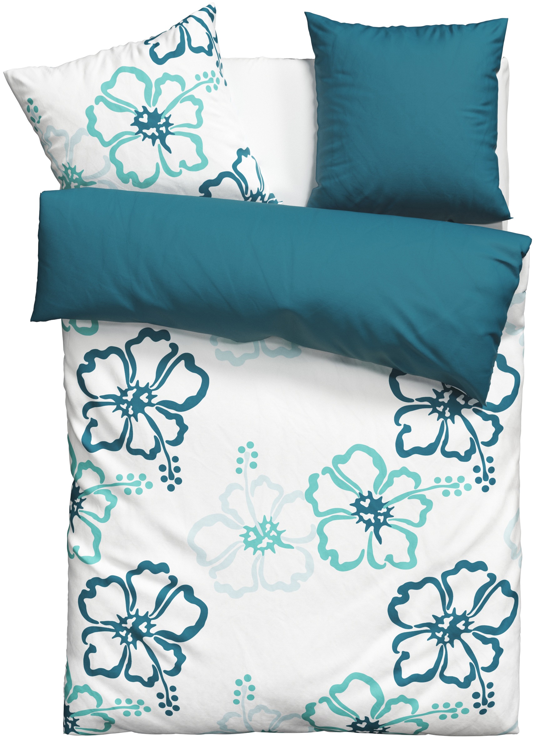 my home Wendebettwäsche »Litschi« 2 Stk. tlg. ab Größe 135x200 cm, mit Blum günstig online kaufen