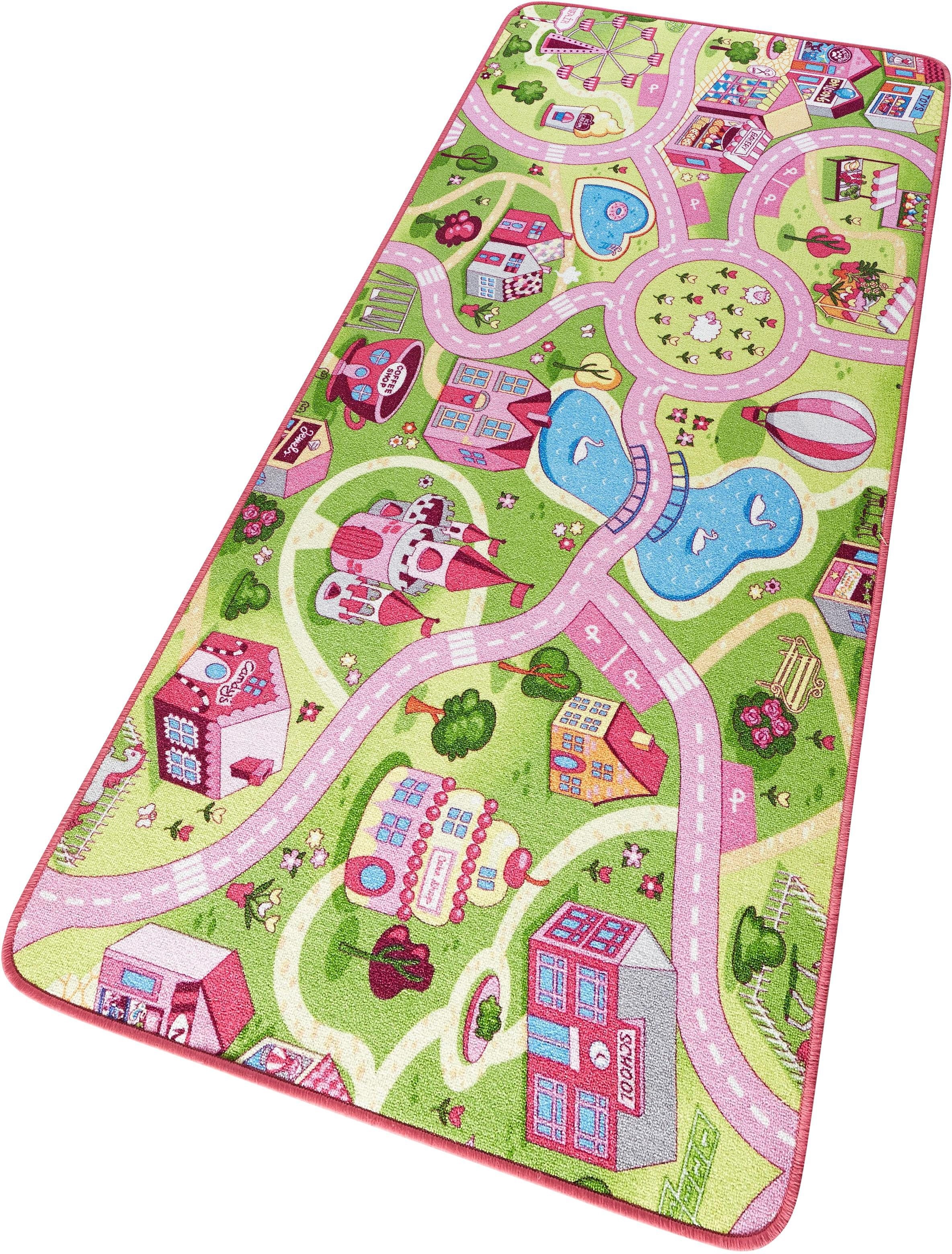 HANSE Home Kinderteppich »Sweettown«, rechteckig, 7 mm Höhe, Kurzflor, Straßen-Spielteppich, Spielunterlage, Kinderzimmer
