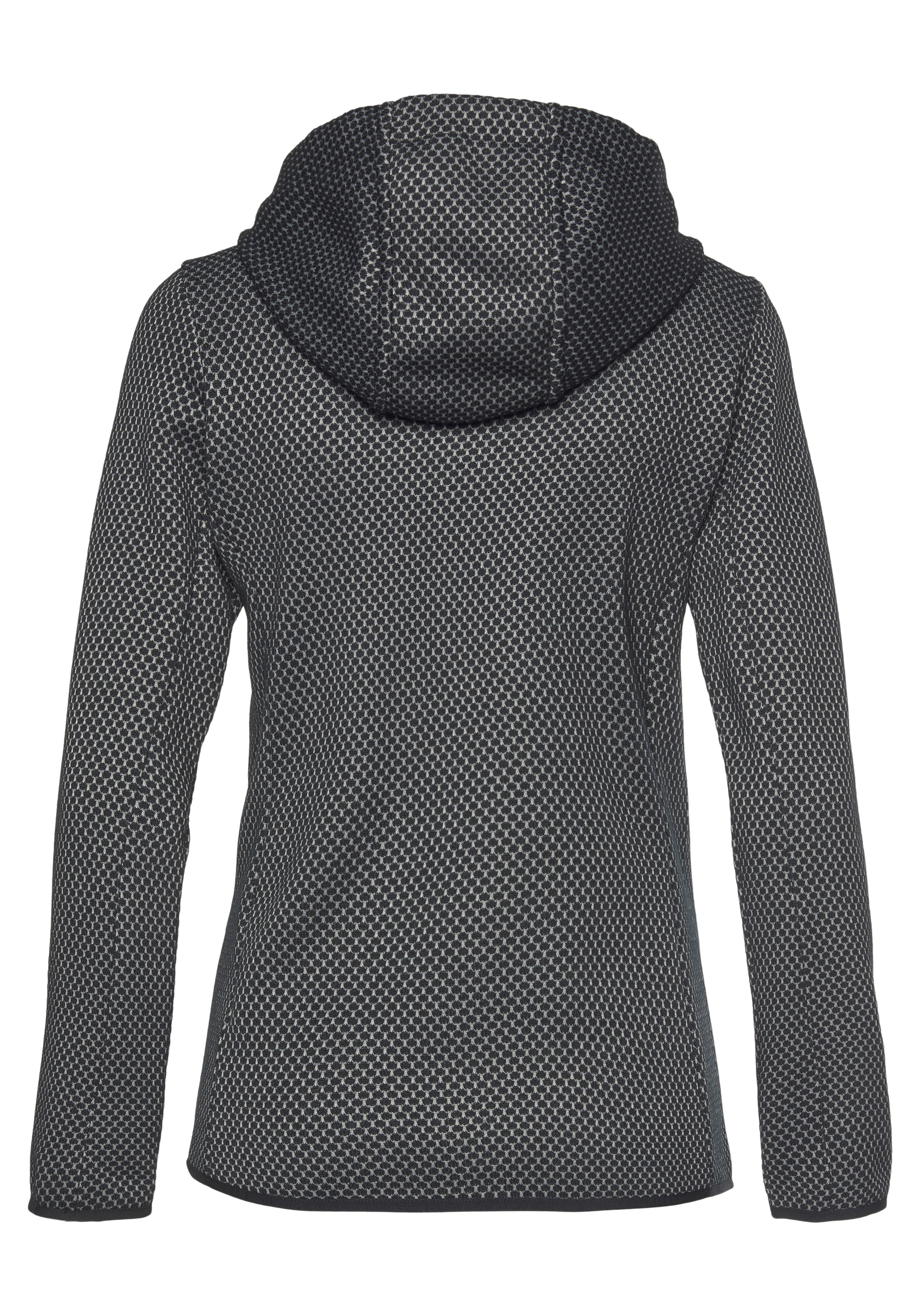 CMP Strickfleecejacke, mit Kapuze, Wärmend & windabweisend & Atmungsaktiv