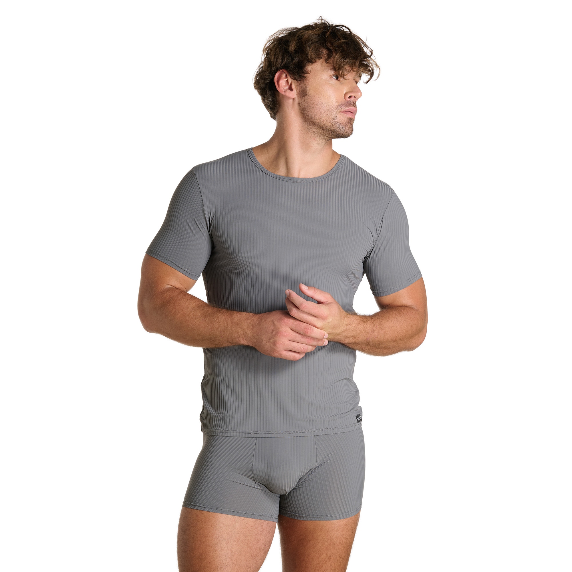 Bruno Banani Rundhalsshirt »ANTISTRESS« Kurzarm, Rundhalsausschnitt, Cotton-Mix