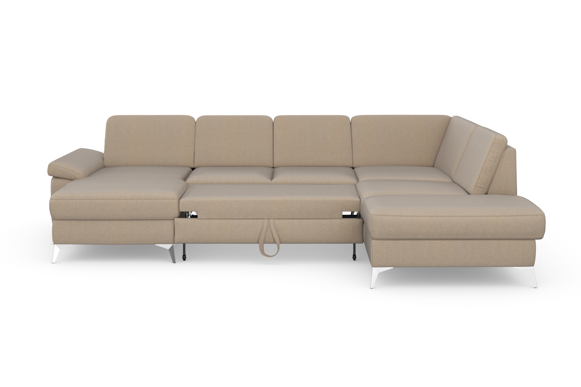 sit&more Wohnlandschaft »Padua U-Form«, inklusive Sitztiefenverstellung, Armteilfunktion und Federkern