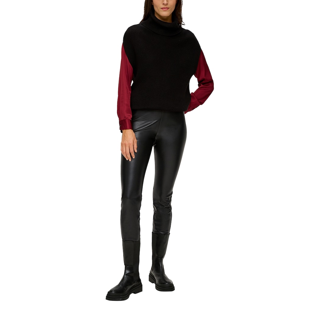 s.Oliver Leggings, in Leder-Optik und Extra Slim