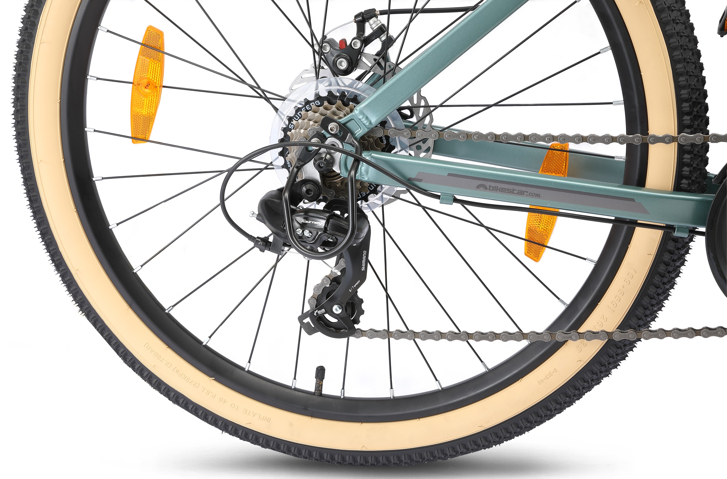 Bikestar Mountainbike 21 Gang Shimano RD-TY300 Schaltwerk Kettenschaltung für Damen und Herren, Kettenschaltung