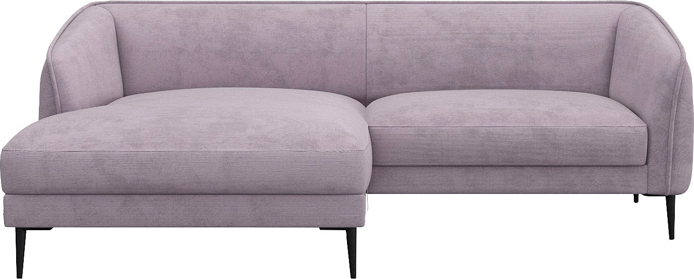 FLEXLUX Ecksofa »Belle Designsofa, bequem durch Kaltschaum im Sitz«, Skandi günstig online kaufen