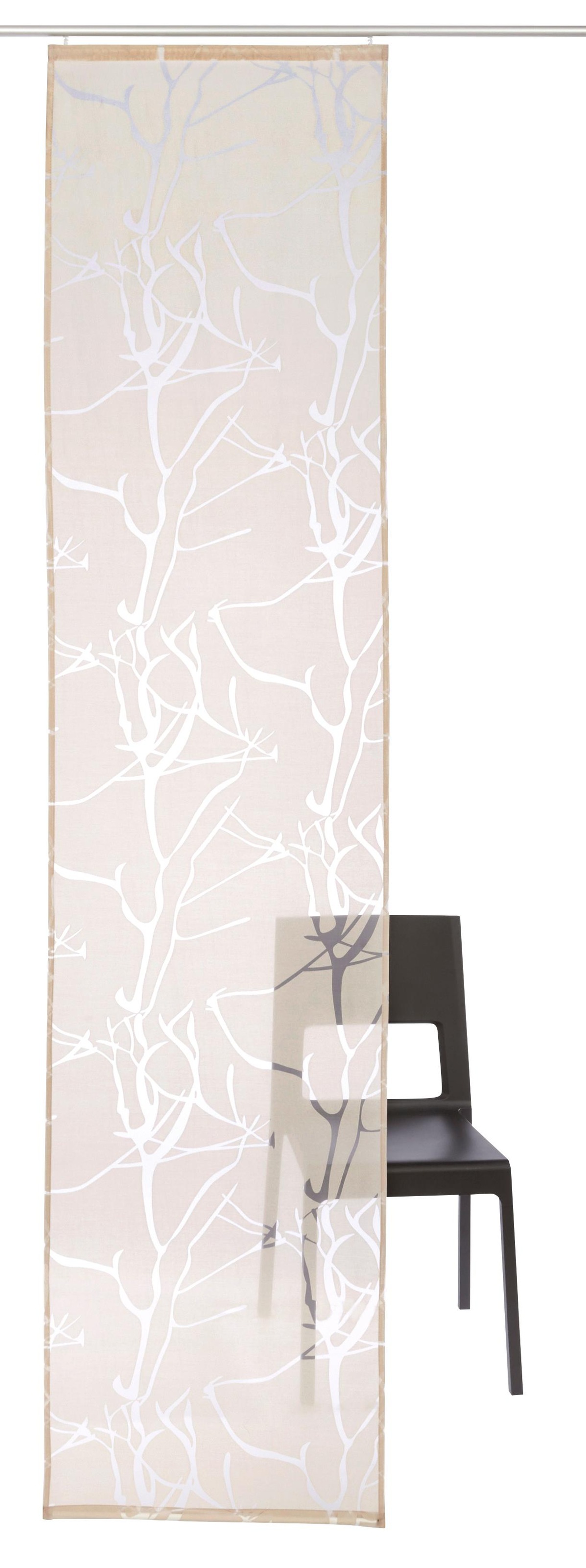 MY HOME Schiebegardine »Anna« Klettband 1 Stk. tlg. Inkl. Befestigungszubehör, Breite: 57 cm sand Obermaterial: 70% Viskose, 30% Polyester 295 cm