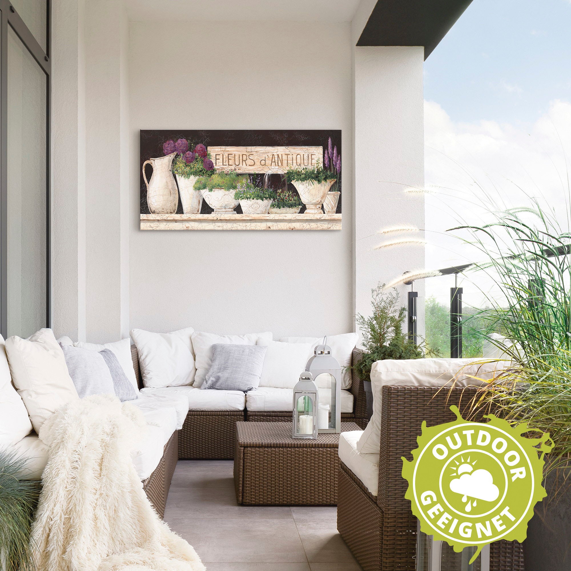 Artland Wandbild »Antike Blumen«, Vasen & Töpfe, (1 St.), als Alubild, Outdoorbild, Leinwandbild, Poster, Wandaufkleber