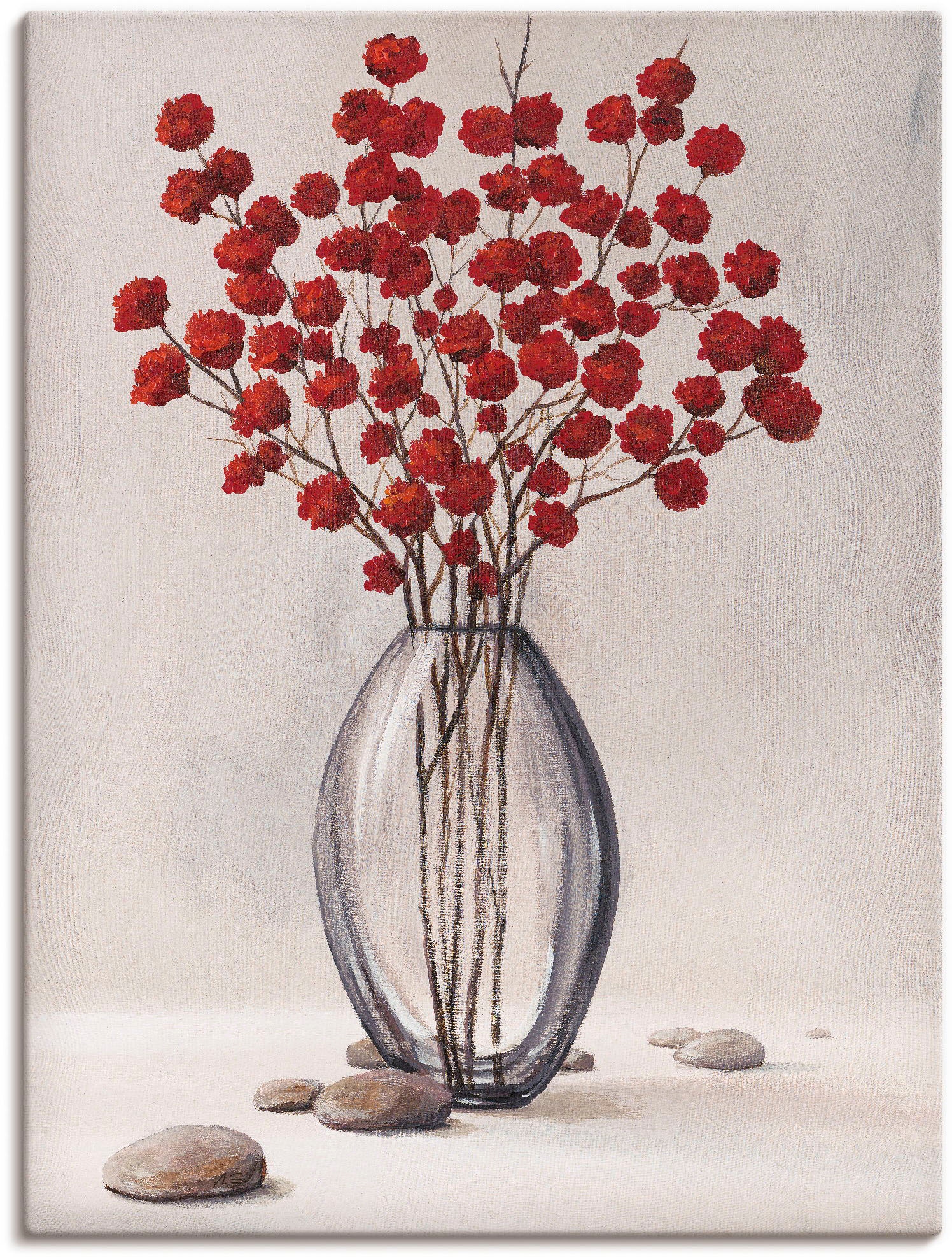 Artland Wandaufkleber Leinwandbild, auf versch. (1 rote Herbstblumen«, St.), oder Blumenbilder, in Größen Wandbild Poster Raten bestellen »Dekorative als Alubild,
