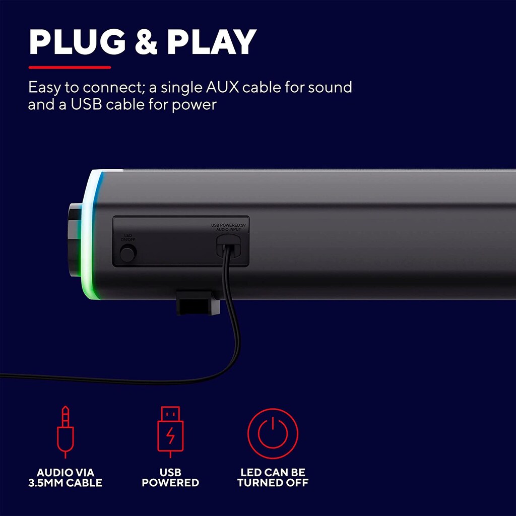 Trust Soundbar »GXT620 AXON RGB LED SOUNDBAR«