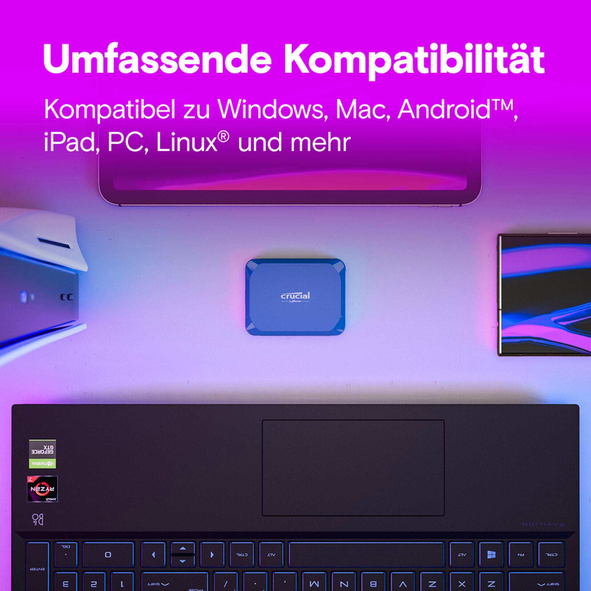 Crucial externe SSD »X10 4TB« 4 TB Anschluss USB-C