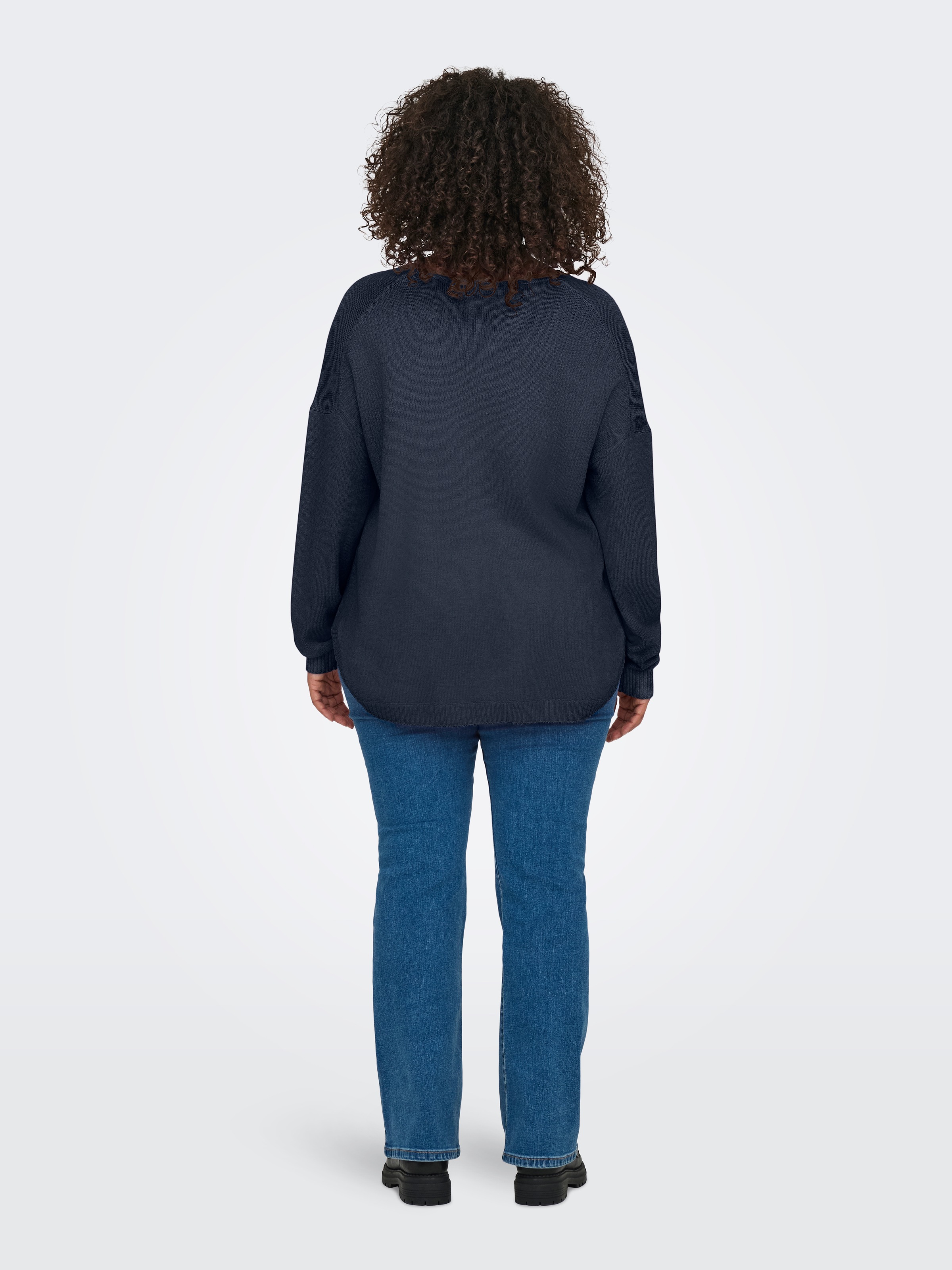 ONLY CARMAKOMA V-Ausschnitt-Pullover »CARMARGARETA LS PULLOVER KNT NOOS« Viskosemischung, regular fit