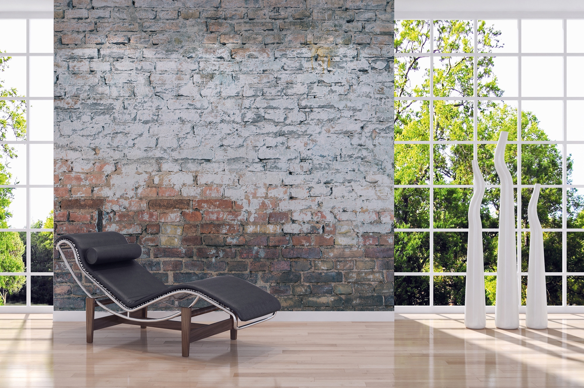 A.S. Création Vliestapete »Fototapete Ziegelwand Weiß Rotbraun Vintage« mat günstig online kaufen