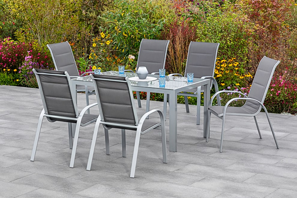 MERXX Garten-Essgruppe »Amalfi di lusso« 7 Stk. tlg. 6 Sessel mit Tisch günstig online kaufen