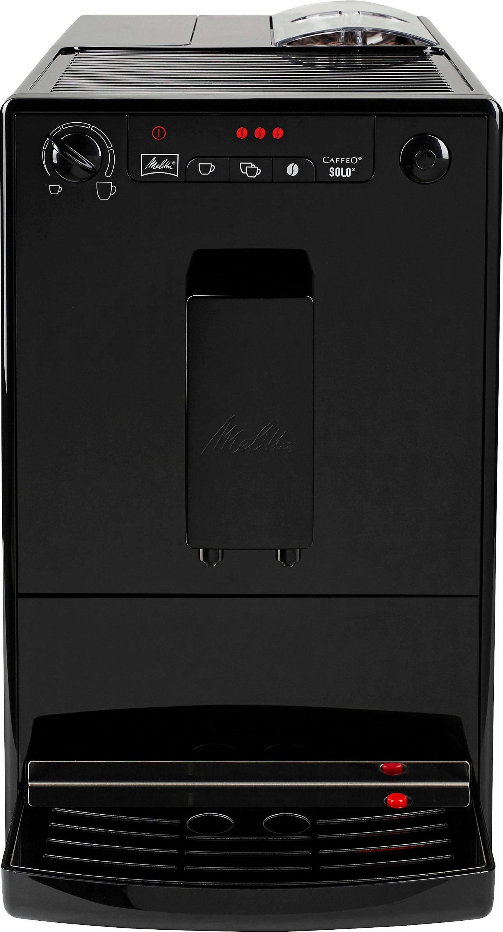 Melitta Kaffeevollautomat »Solo® E950-322, pure black«, aromatischer Kaffee & Espresso bei nur 20 cm Breite