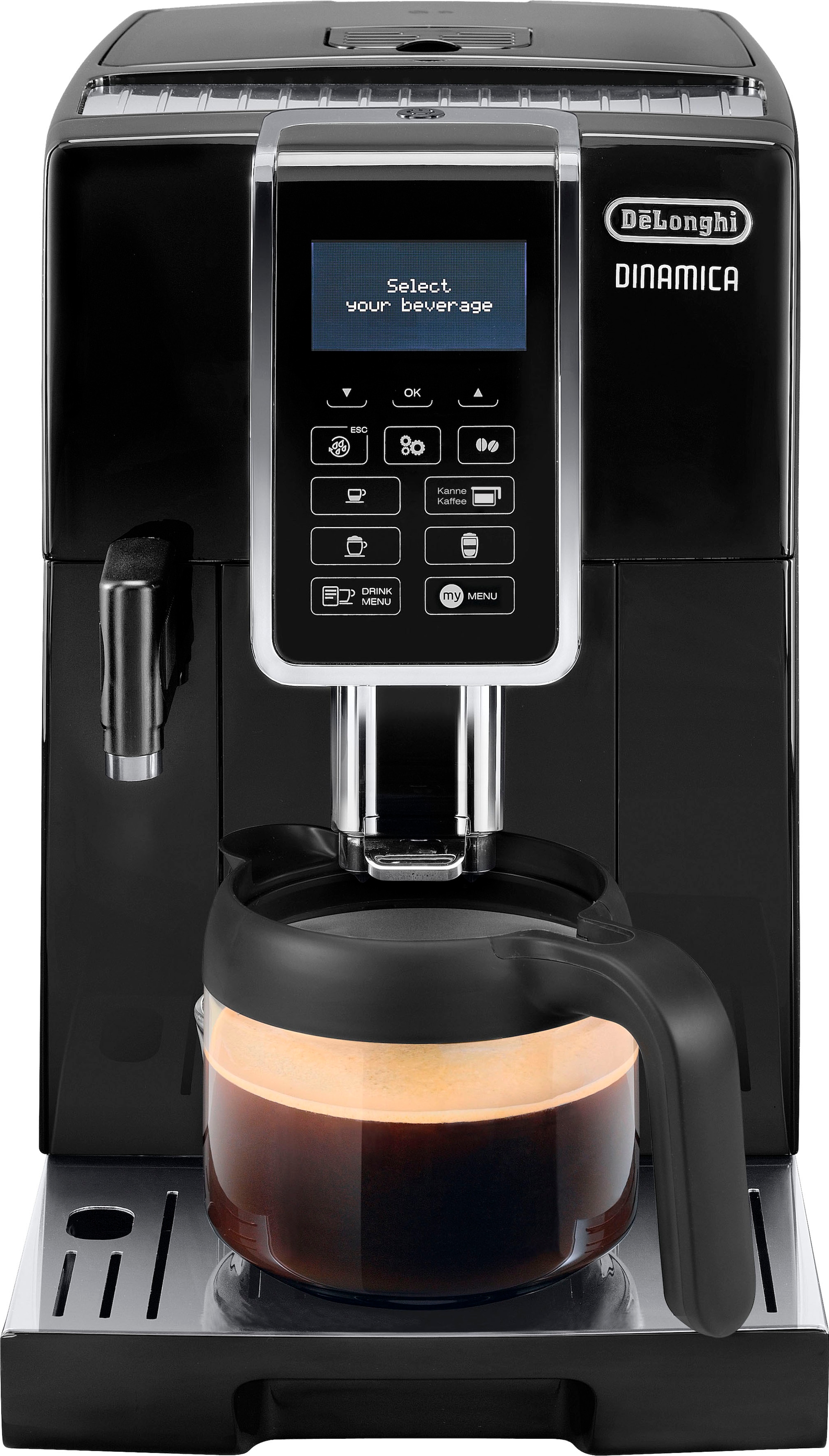 De'Longhi Kaffeevollautomat »Dinamica ECAM 356.57.B«, mit 4 Direktwahltasten, Kaffeekannenfunktion