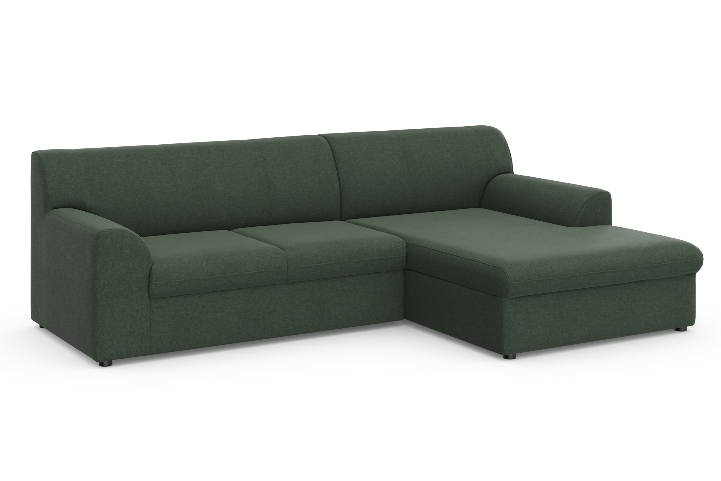 DOMO collection Ecksofa »Topper, elegant und zeitlos, kompaktes Stellmaß 245/155cm, L-Form«, mit Recamiere, wahlweise mit Schlaffunktion