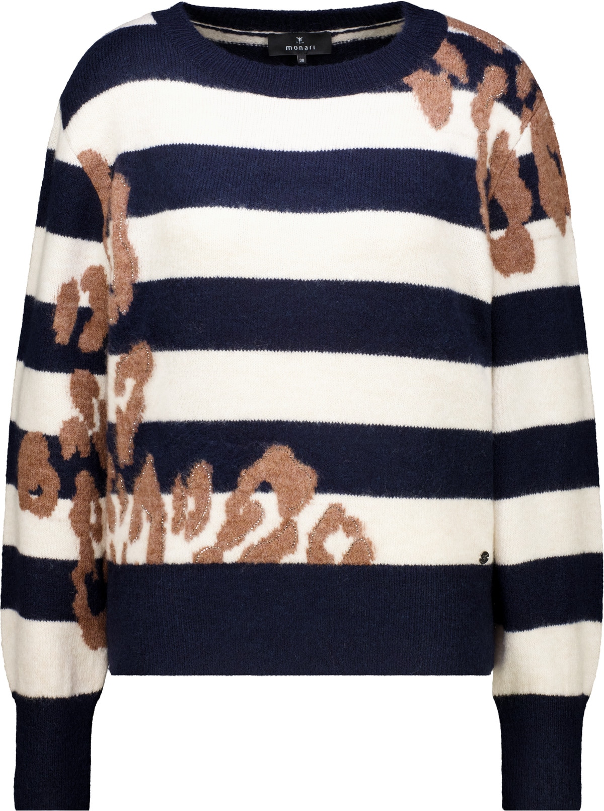 Monari Strickpullover »Pullover Ringel + Leo« Regular fit mit Streifenmuster