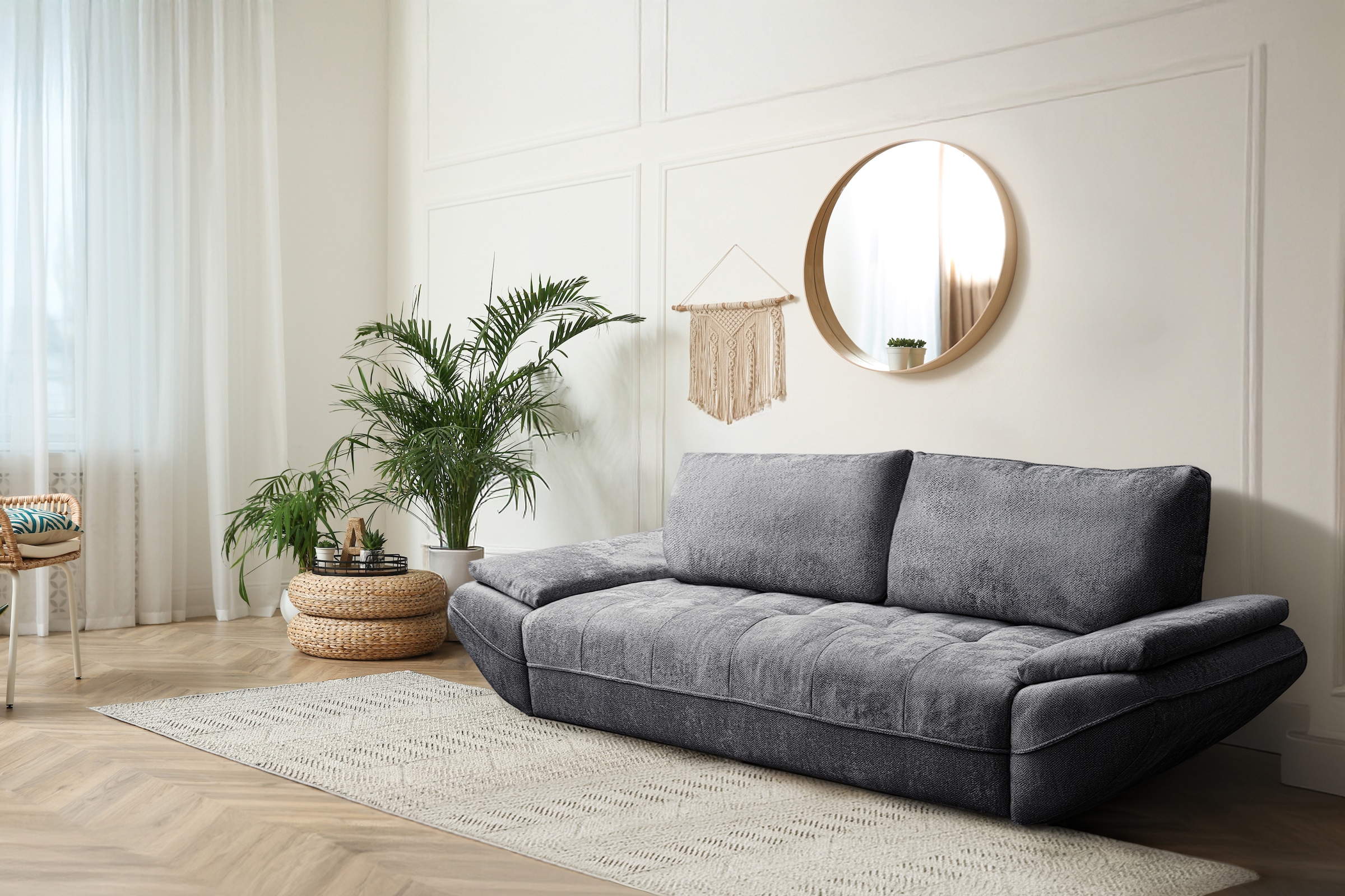 exxpo - sofa fashion Big-Sofa »Elma Mega Schlafsofa, Breite 280, bequem und komfortabel« inkl. Bettfunktion und Bettkasten,toller Sitzkomfort, Steppung im Sitz