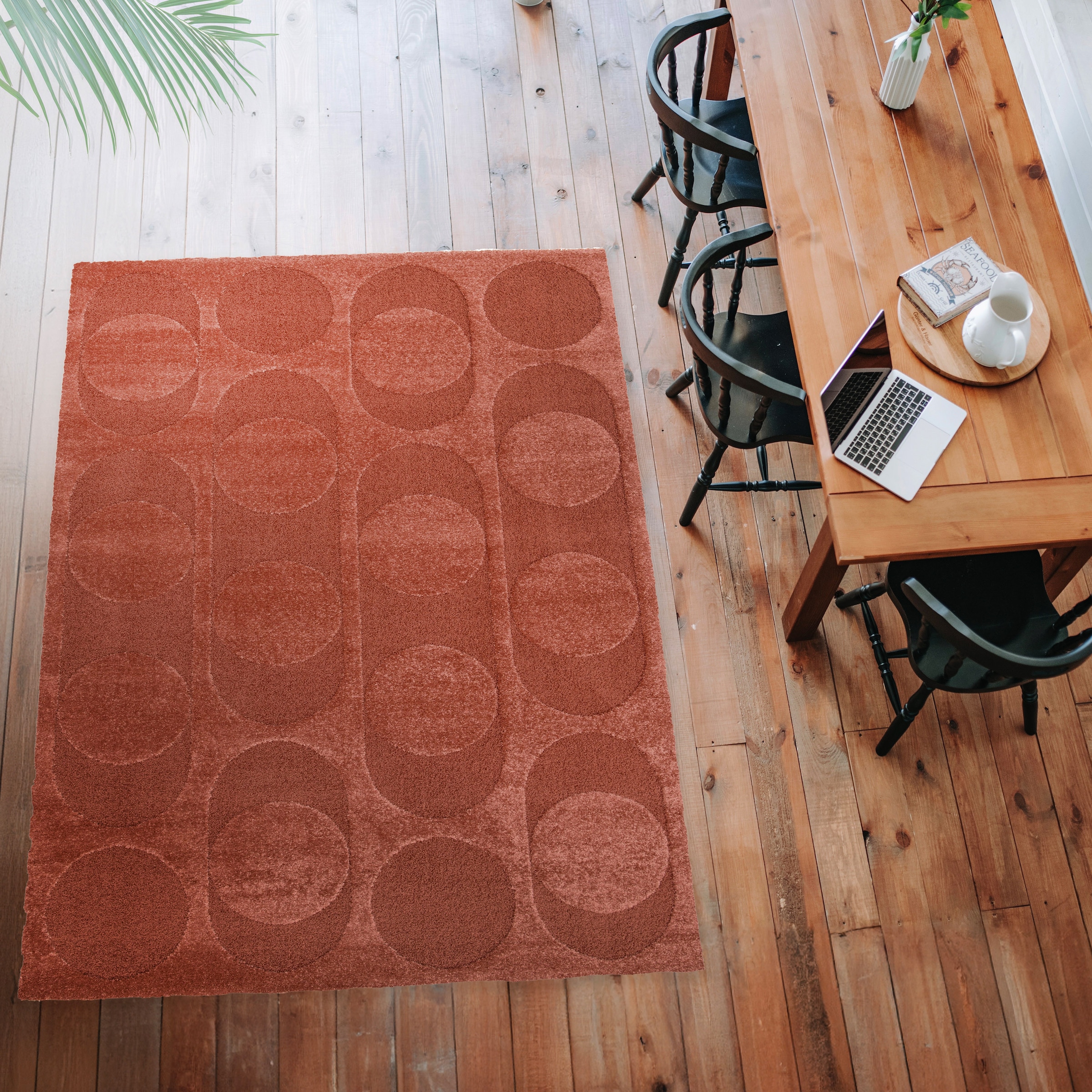 Primaflor-Ideen in Textil Teppich »COSMO Point, Made in Belgium« rechteckig 14 mm Höhe modernes Design, Hoch-Tief Effekt, weicher Flor