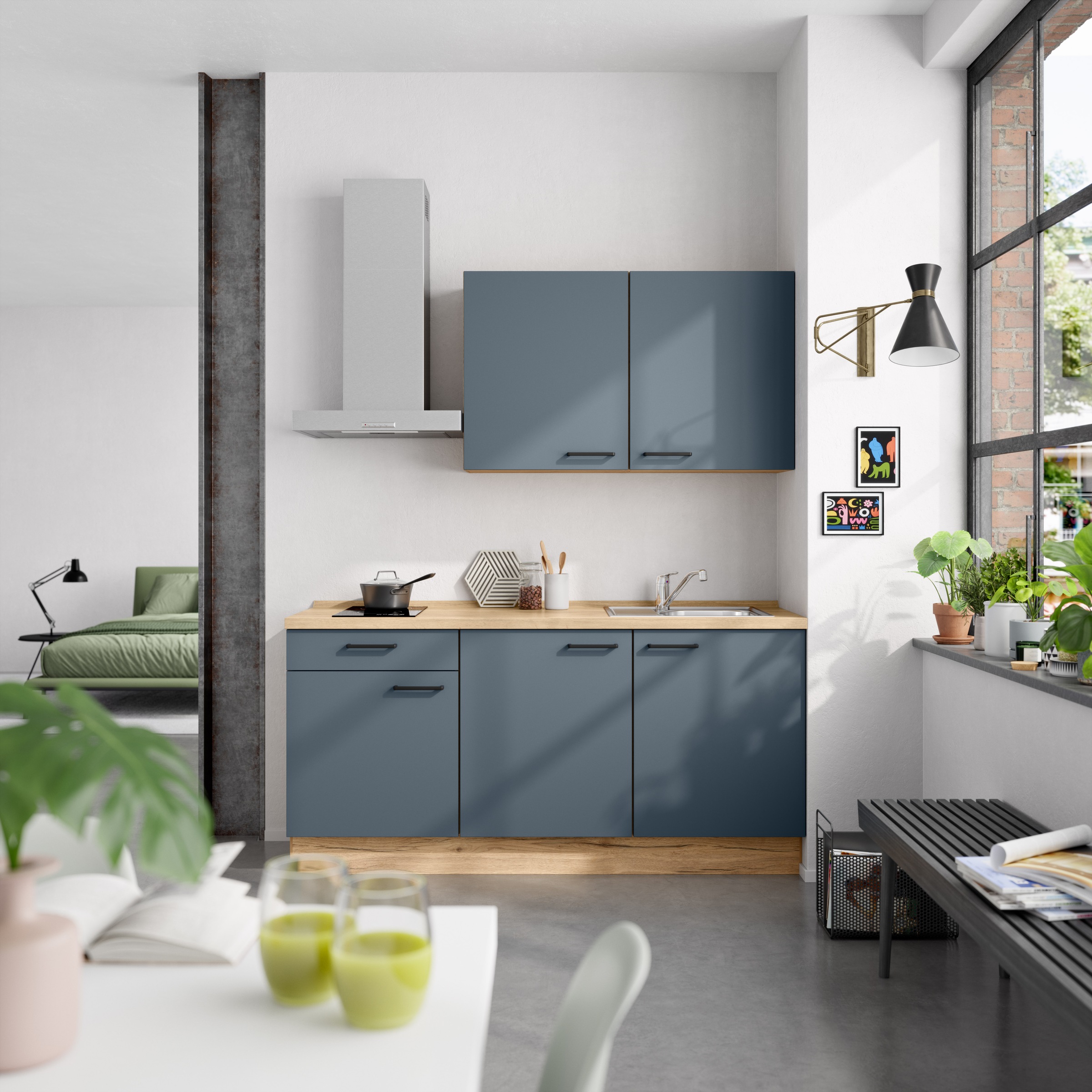 nobilia® Küchenzeile »"Easytouch I"«, vormontiert, Ausrichtung wählbar, Breite 180 cm, wahlw. mit E-Geräten
