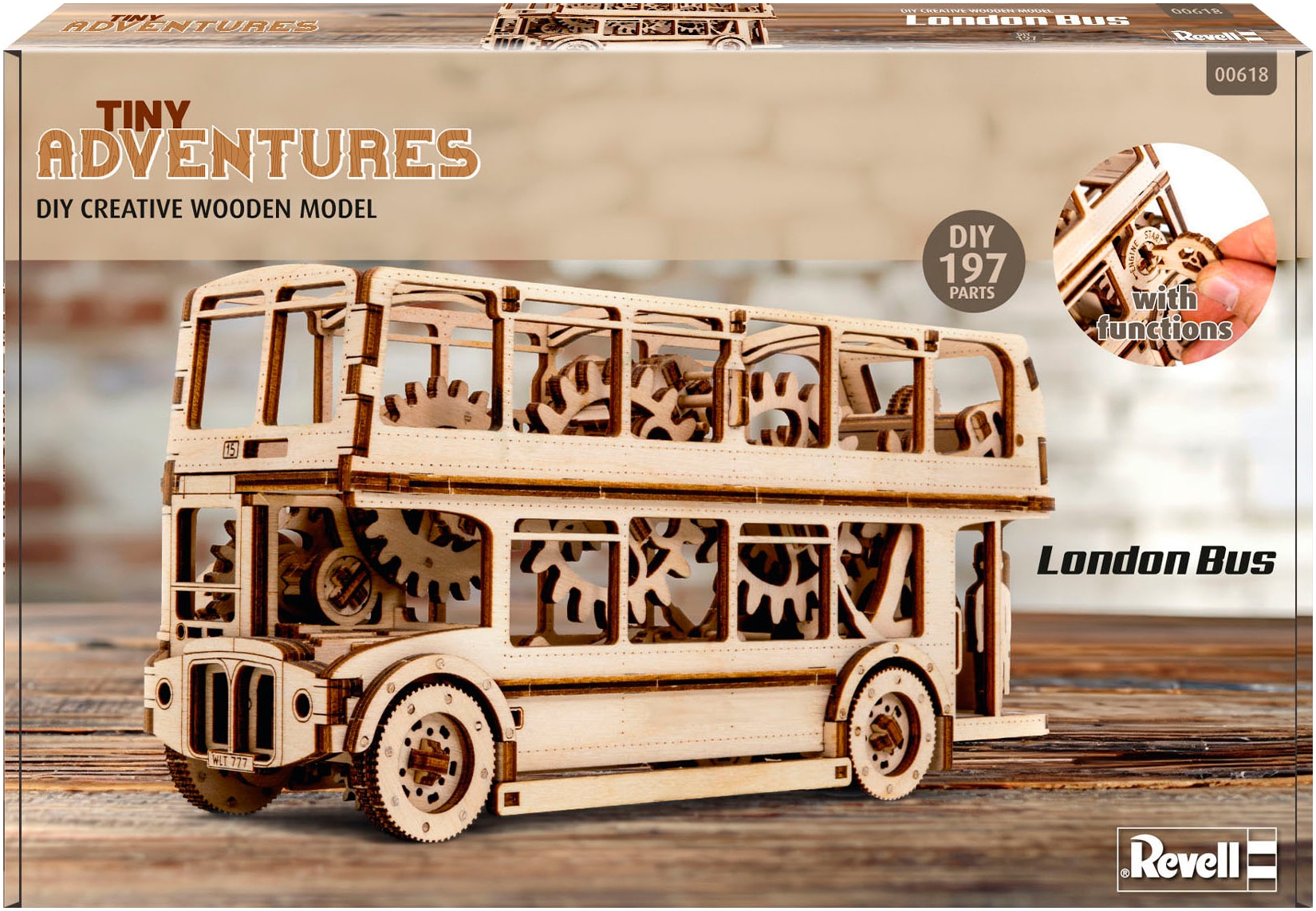 Revell® Modellbausatz »Revell Tiny Adventures, London Bus« 1:40 Made in Europe