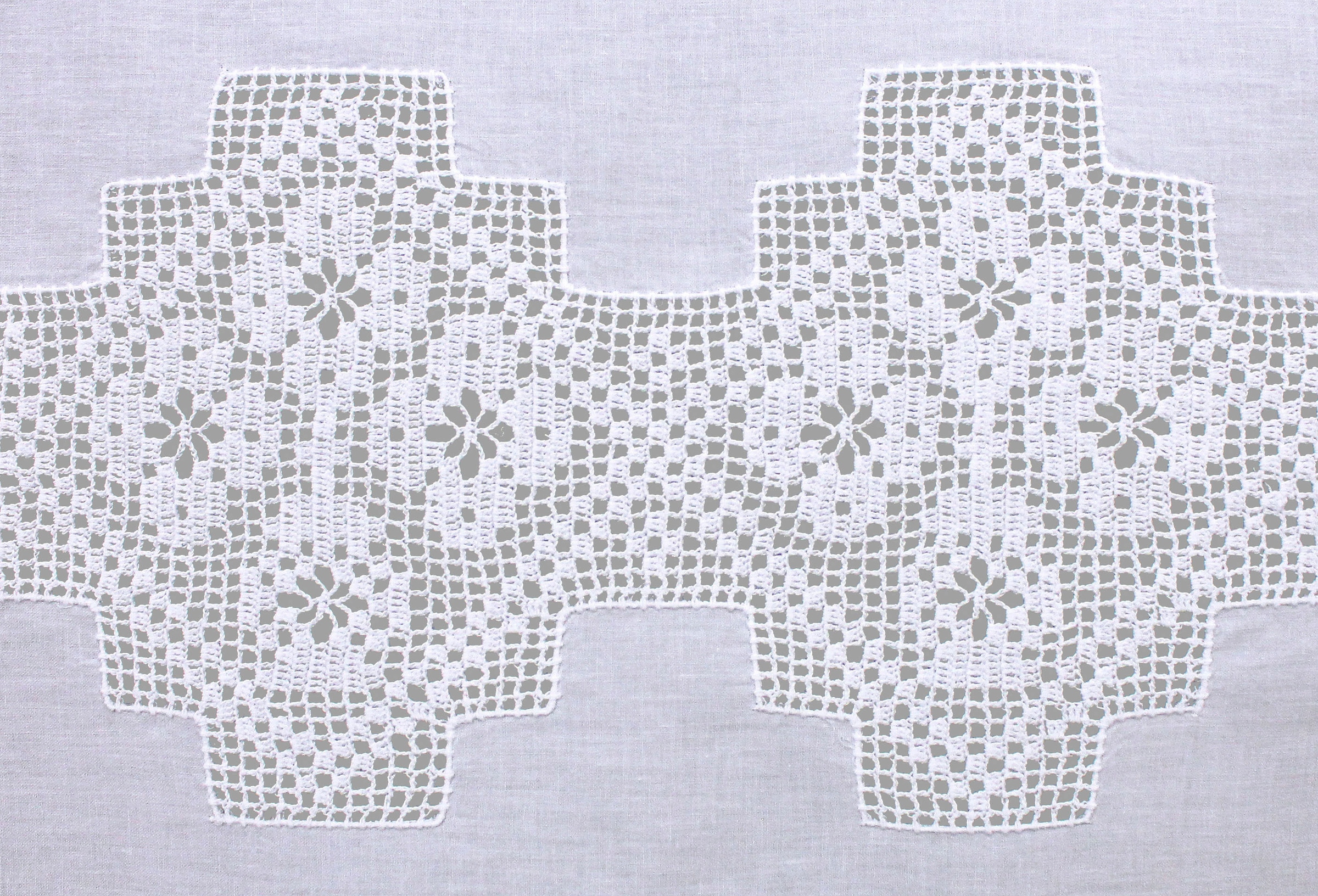 HOSSNER - ART OF HOME DECO Querbehang »Bondone«, (1 St.), Häkelspitze - ECHTE Handarbeit