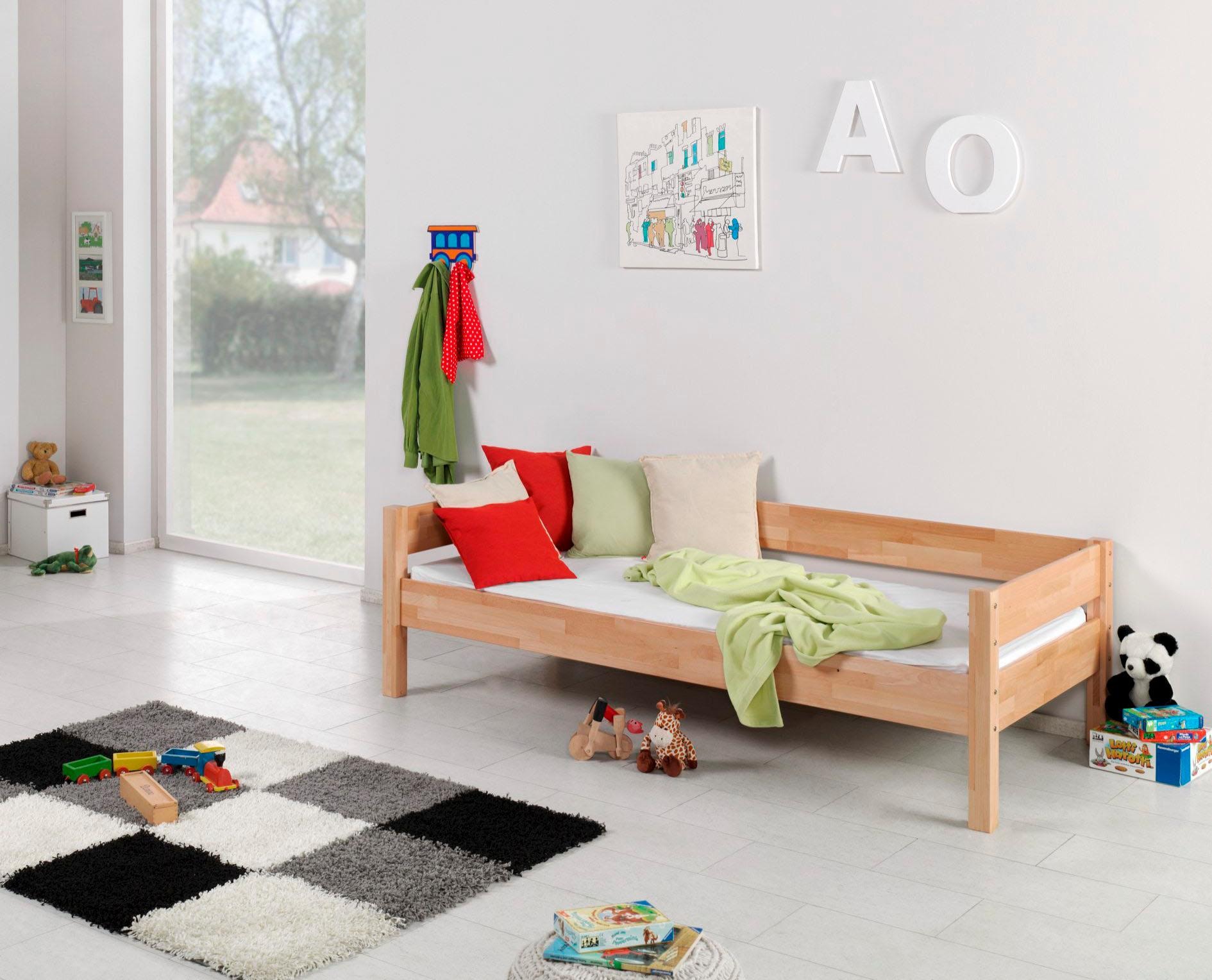 Relita Hochbett »Kim«, inkl. Rolllattenrost, Leiter, Rutsche, Absturzschutz und Textil-Set