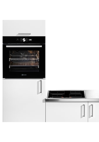 Backofen-Set »BAKO4 HI6 BLACK«, BIR4 DH8FS2 ES, mit 2-fach-Teleskopauszug, Hydrolyse