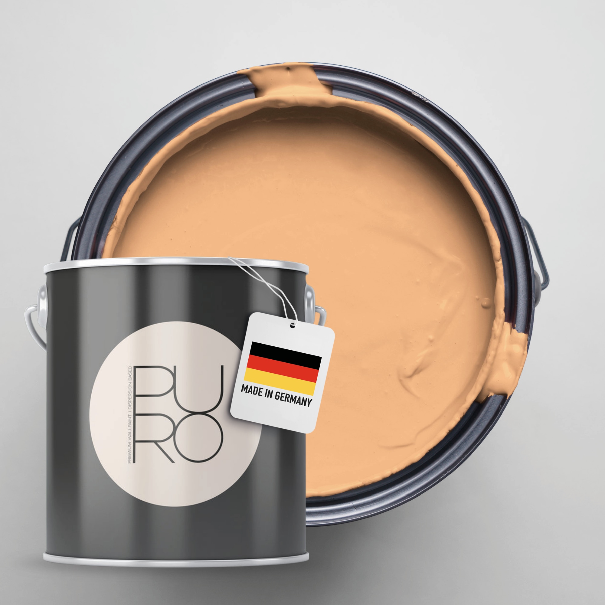 A.S. Création Wandfarbe »Premium Innenwandfarbe PURO Tuchmatt diverse apricot« ideal für Wohnzimmer, Schlafzimmer, Flur und Küche, Farbwelt Apricot