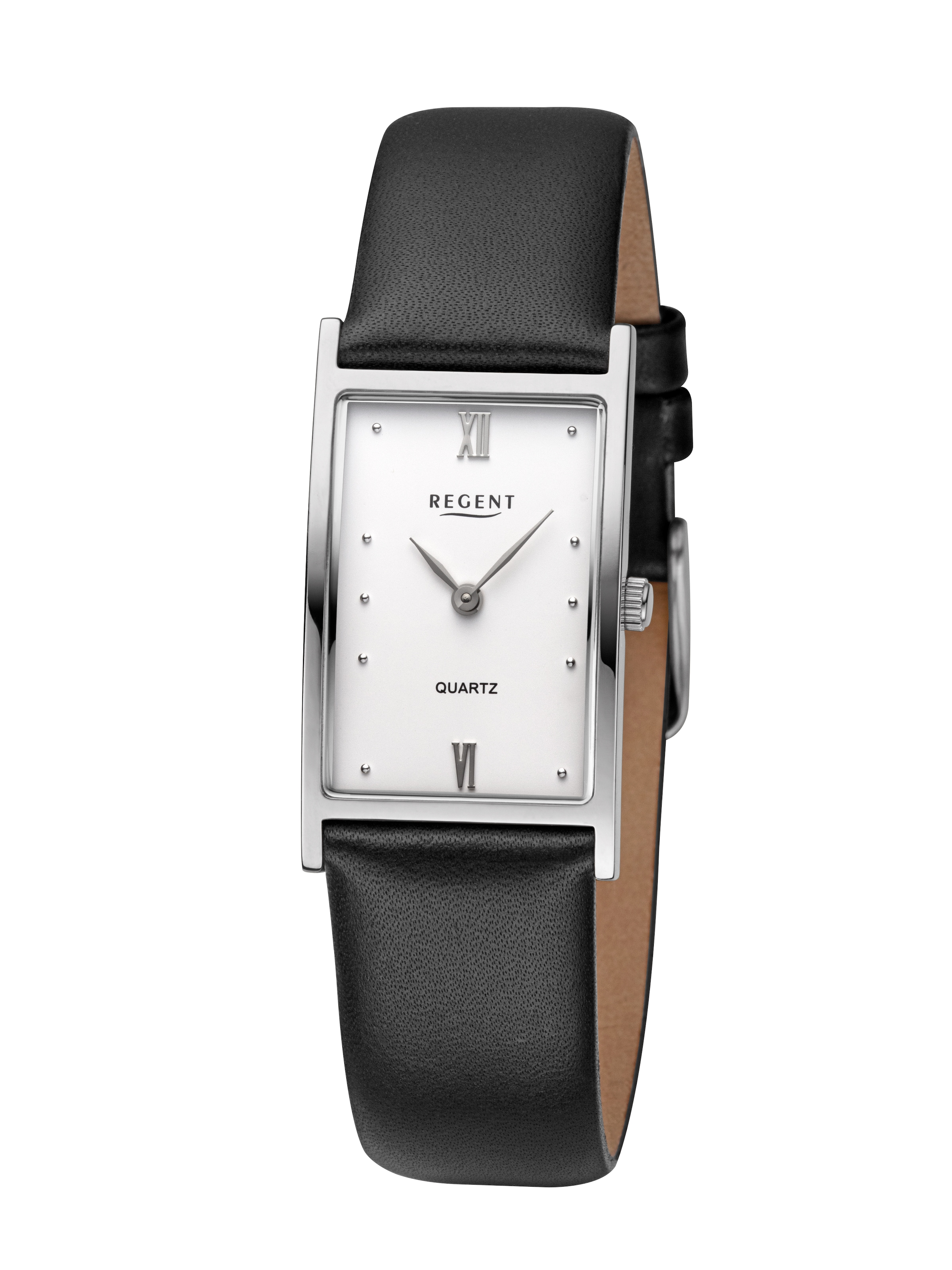 Regent Titanuhr Quarzuhr, Armbanduhr, Damenuhr, Lederarmband, analog