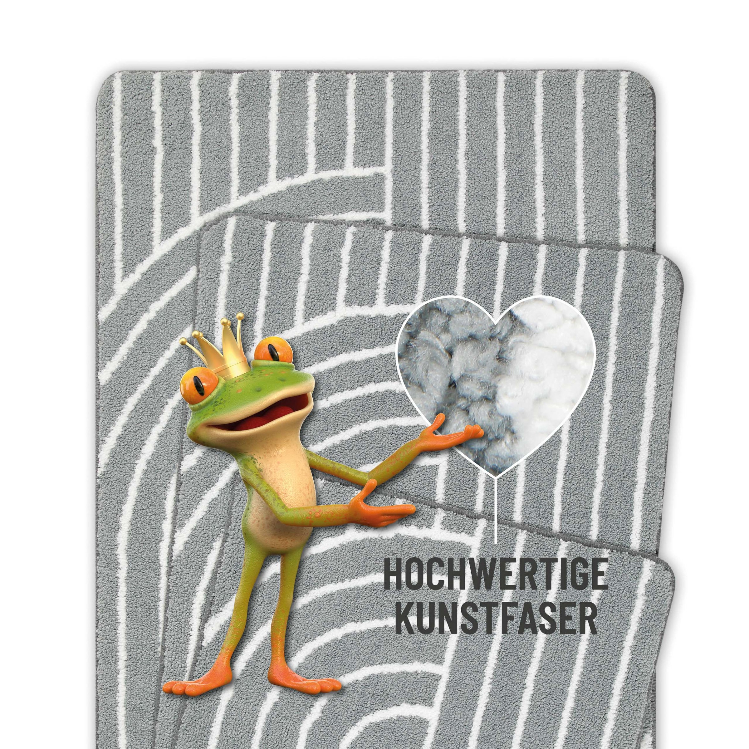 Wecon home Basics Badematte »Hilda«, waschbar, rutschfest, strapazierfähig, pflegeleicht mit Retro Muster