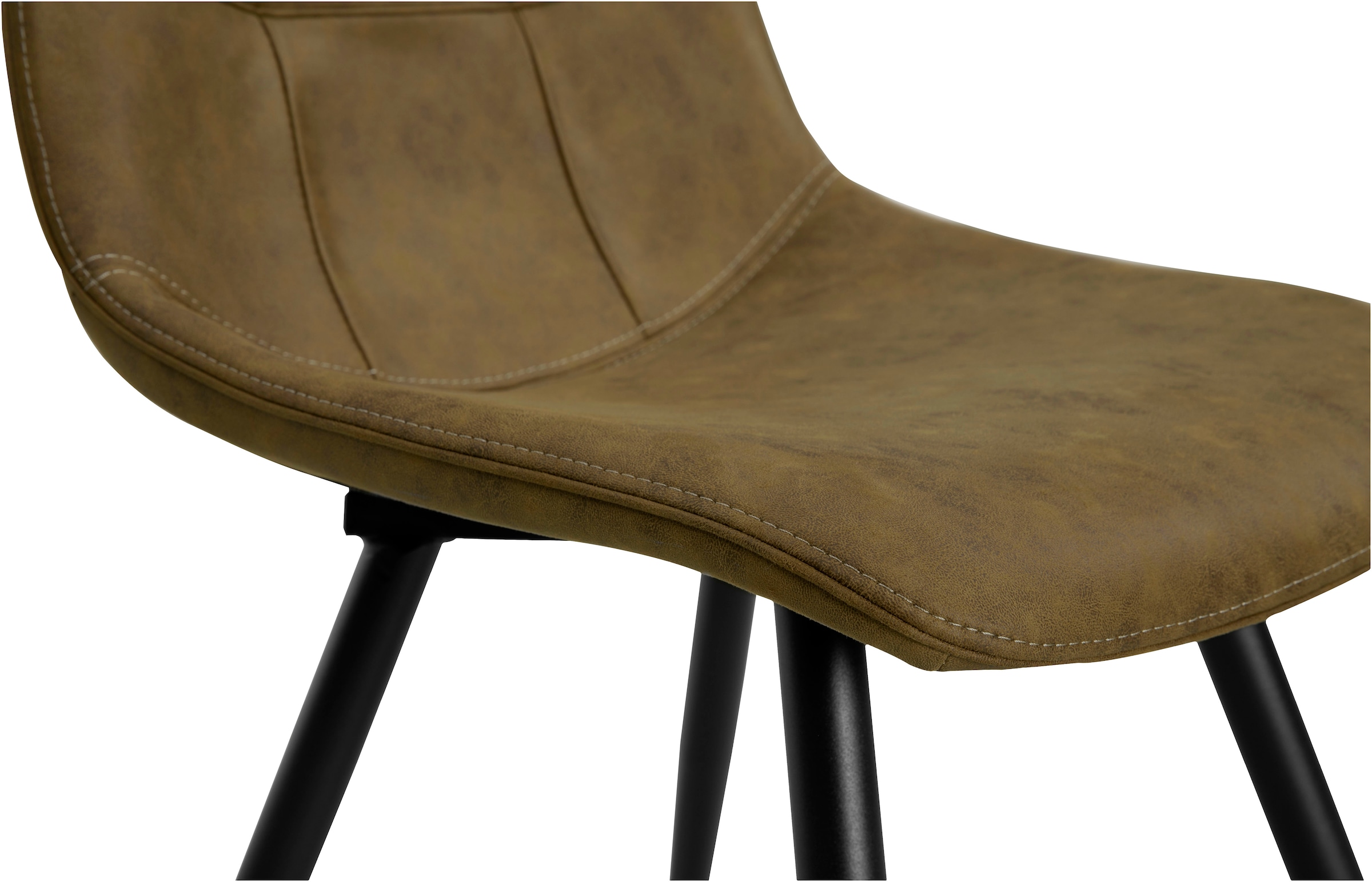 OMG Design Esszimmerstuhl »Peak«, (Set), 1 St., Stoff, moderne Sitzschale in Microfaser Lederoptik