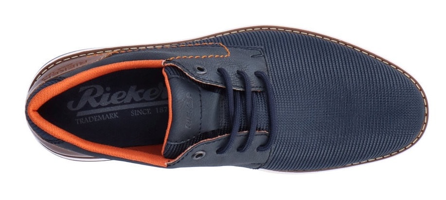 Rieker Sneaker, mit kontrastfarbener Ziernaht, Freizeitschuh, Halbschuh, Schnürschuh