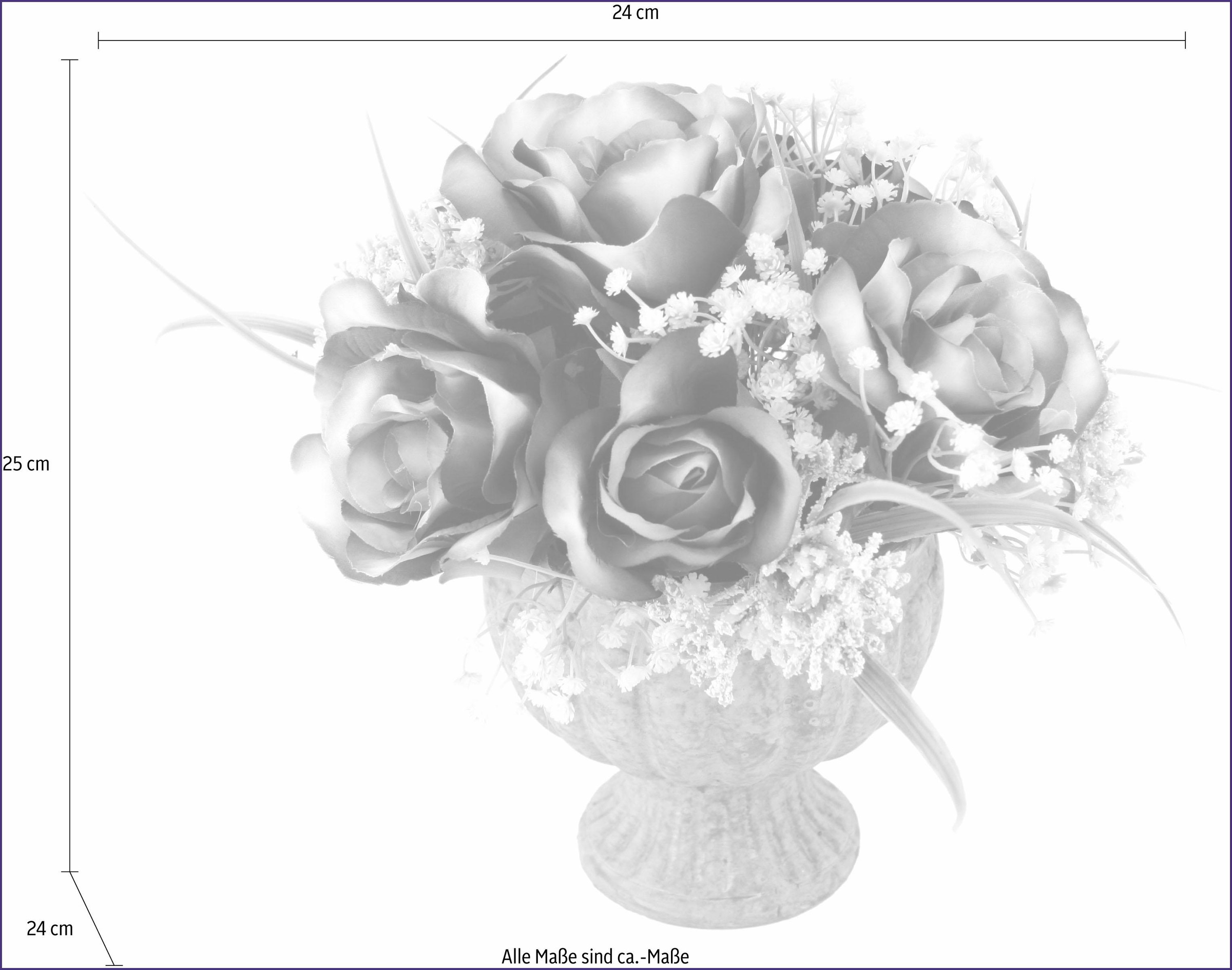 I.GE.A. Kunstpflanze »Arrangement Rosen in Pokal«
