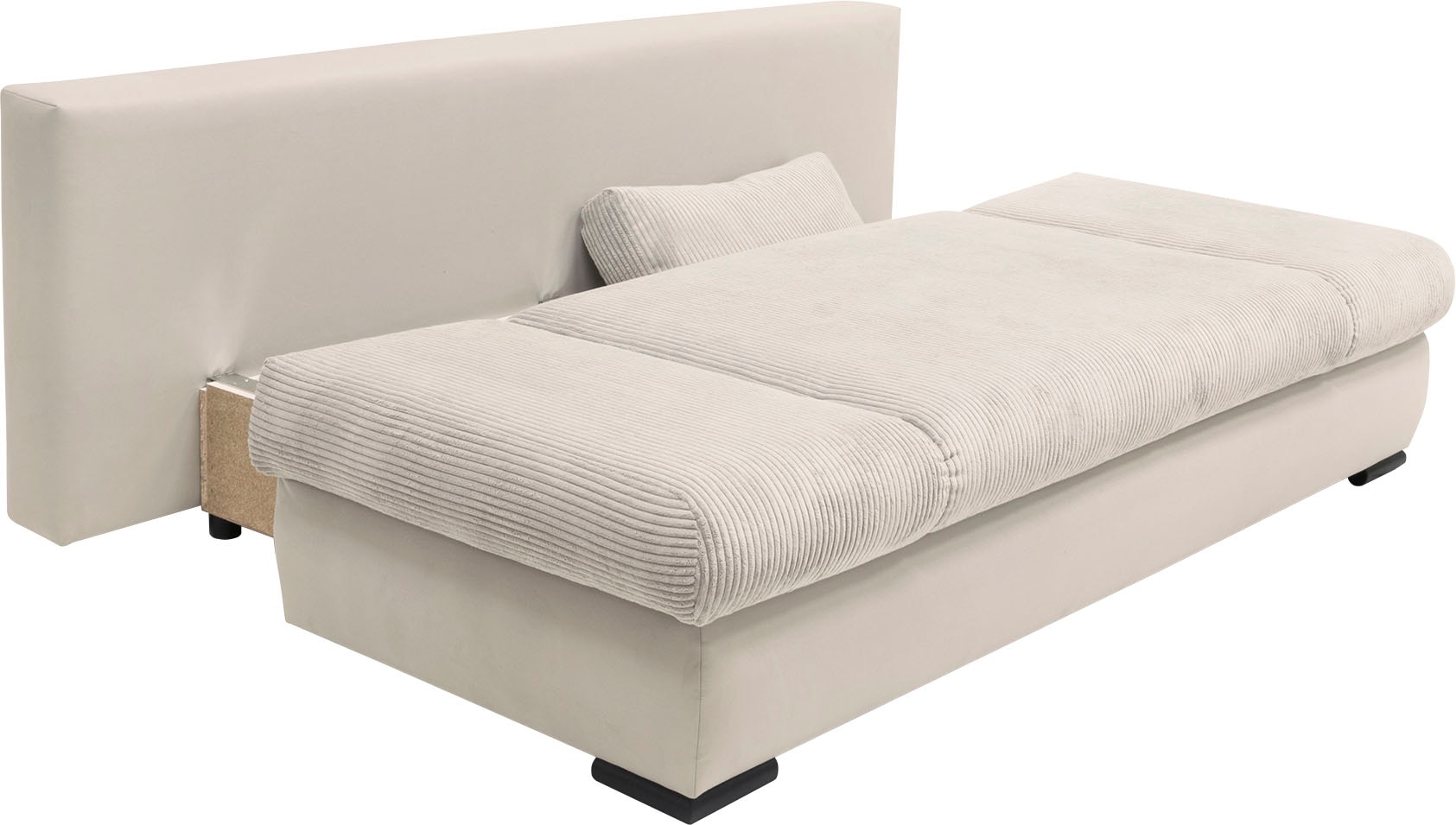 COLLECTION AB Schlafsofa »Chicago«, mit Bettfunktion und Bettkasten, im Cord-Samt Mix