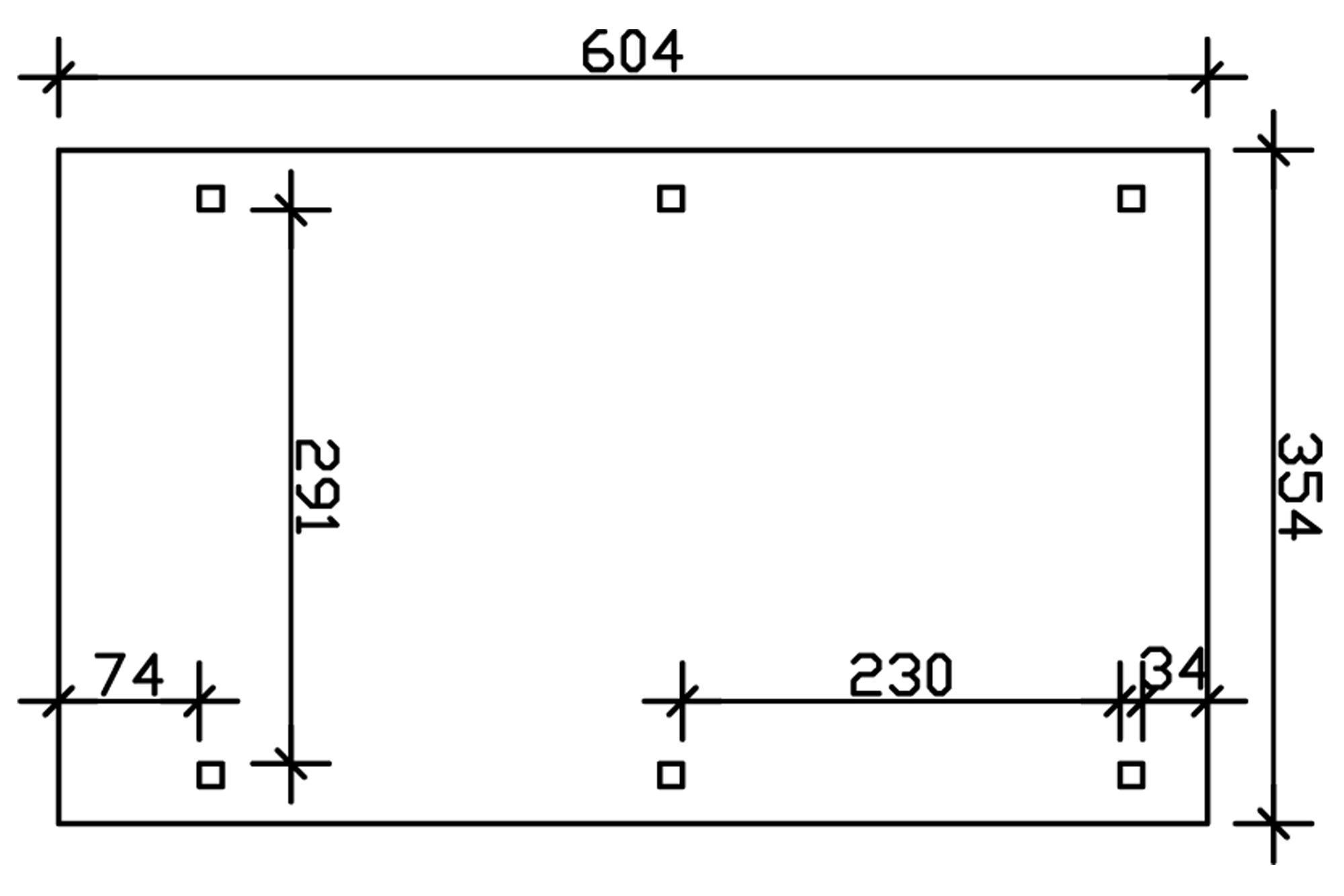 Skanholz Einzelcarport »Emsland«, Holz, 291 cm, Anthrazit