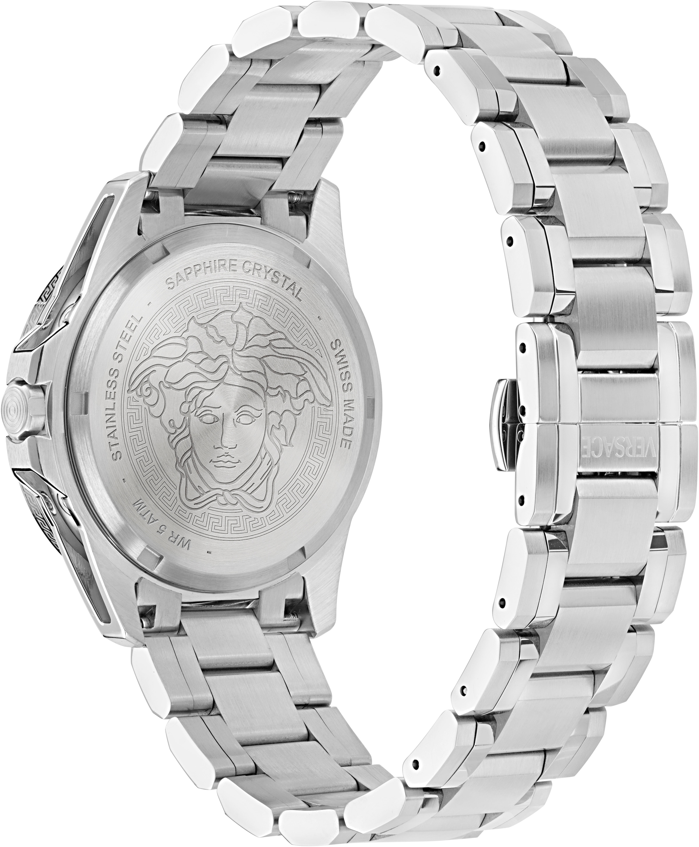 Versace Multifunktionsuhr »V-GALAXY MOONPHASE«, Quarzuhr,Armbanduhr,Herrenuhr,Swiss Made,Edelstahlarmband,Mondphase