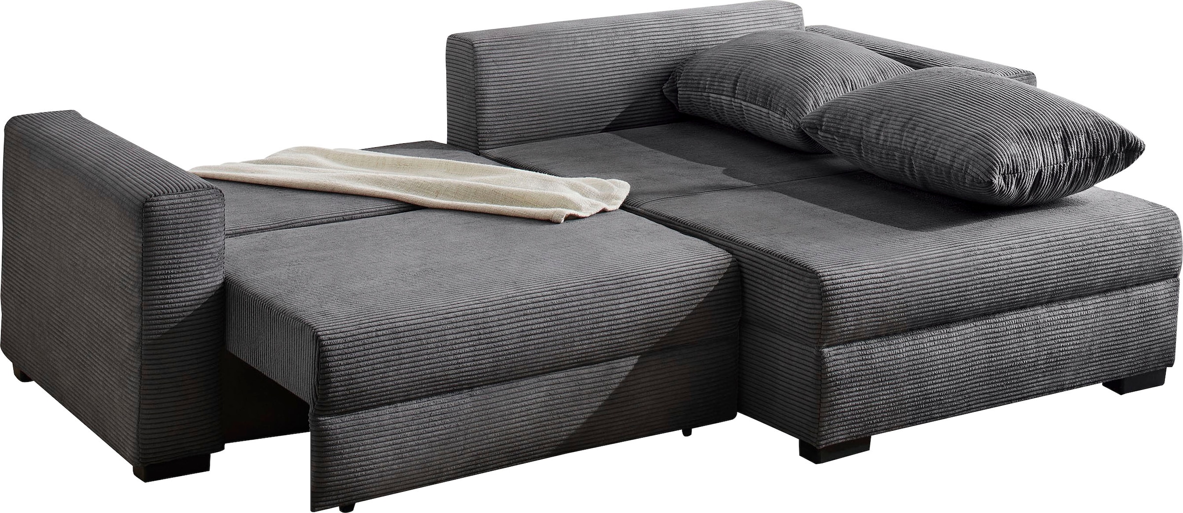 Jockenhöfer Gruppe Ecksofa »Saalbach, L-Form«, inklusive Bettfunktion,Bettkasten, L oder XL-Ottomane