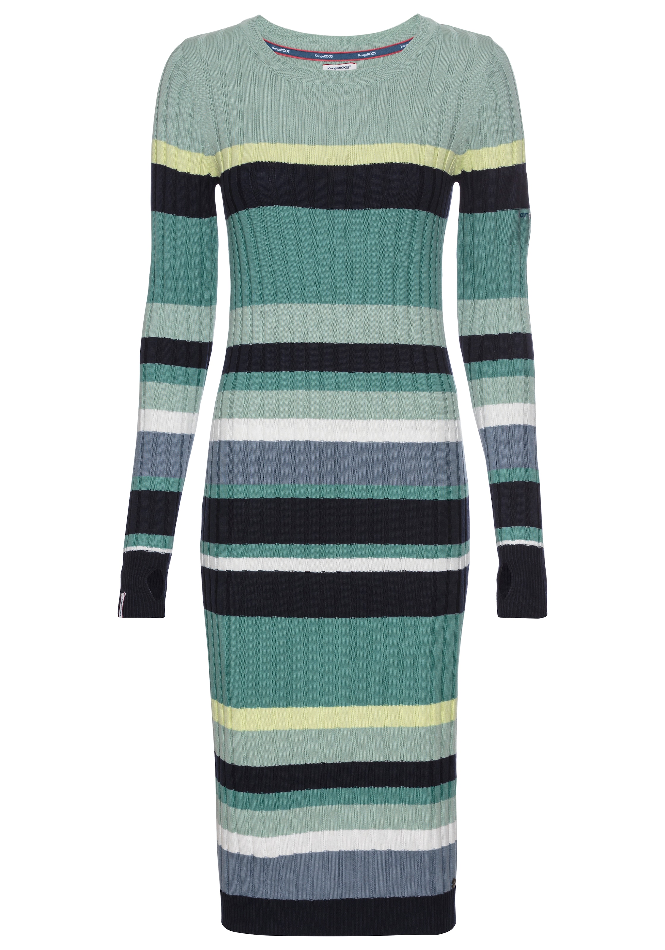 KangaROOS Strickkleid, mit Alloverstreifen