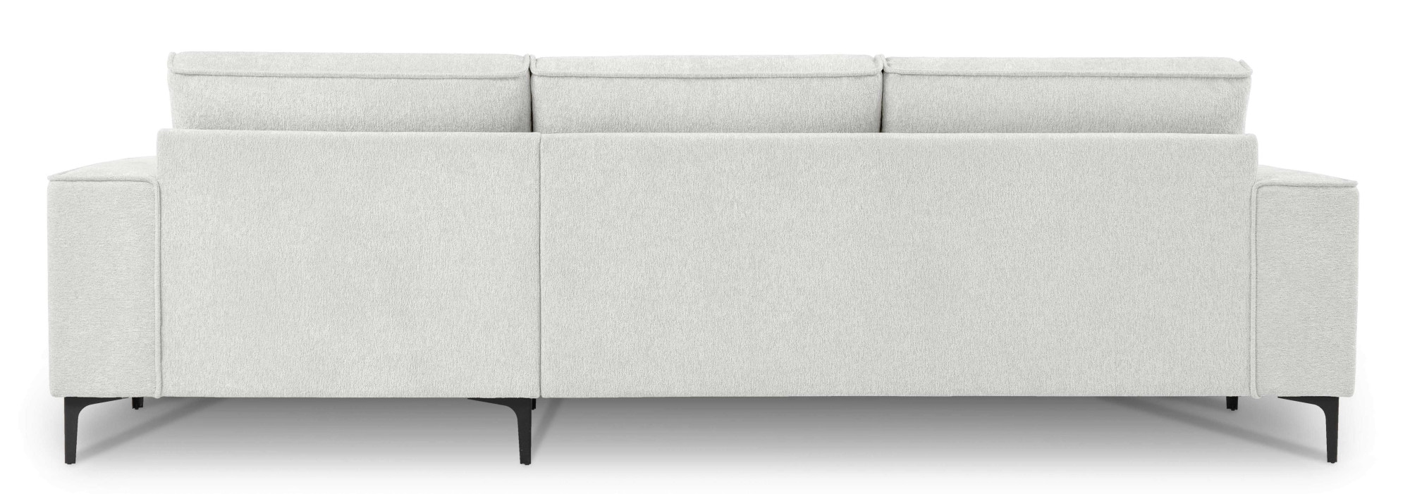 Places of Style Ecksofa »Polsterecke Oland, Struktur, Flachgewebe, Luxus-Microfaser, Boucle«, L-Form, 280 cm, Wellenunterfederung, Skandi-Design, Metallfüße