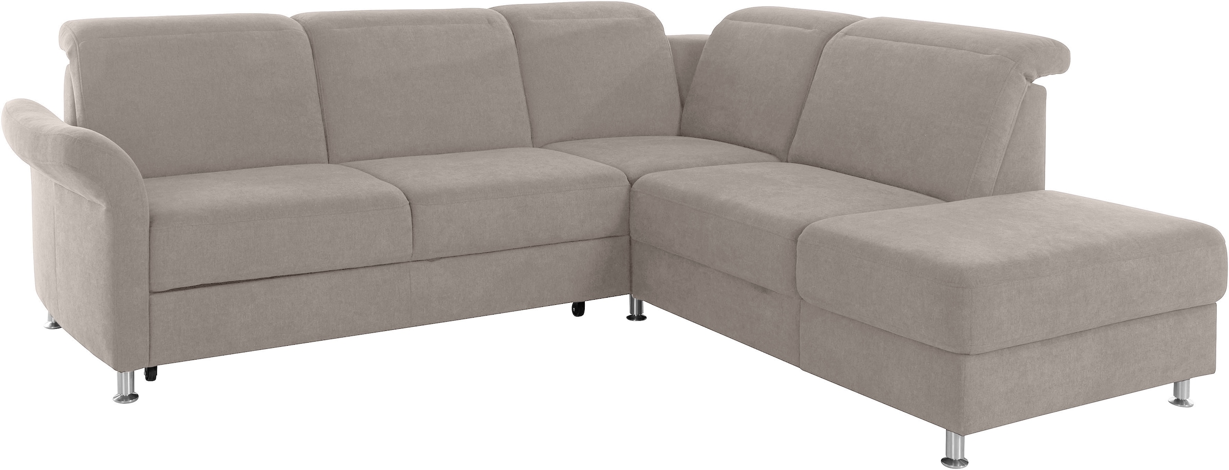 sit&more Ecksofa »Darwin L-Form«, inklusive Federkern, wahlweise mit Kopfteilverstellung, Bettfunktion